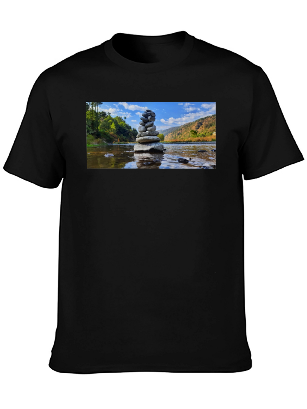 Stacked Stone T-Shirt - Zen River Design