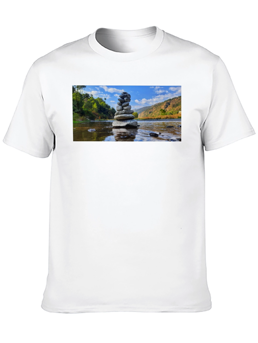 Stacked Stone T-Shirt - Zen River Design