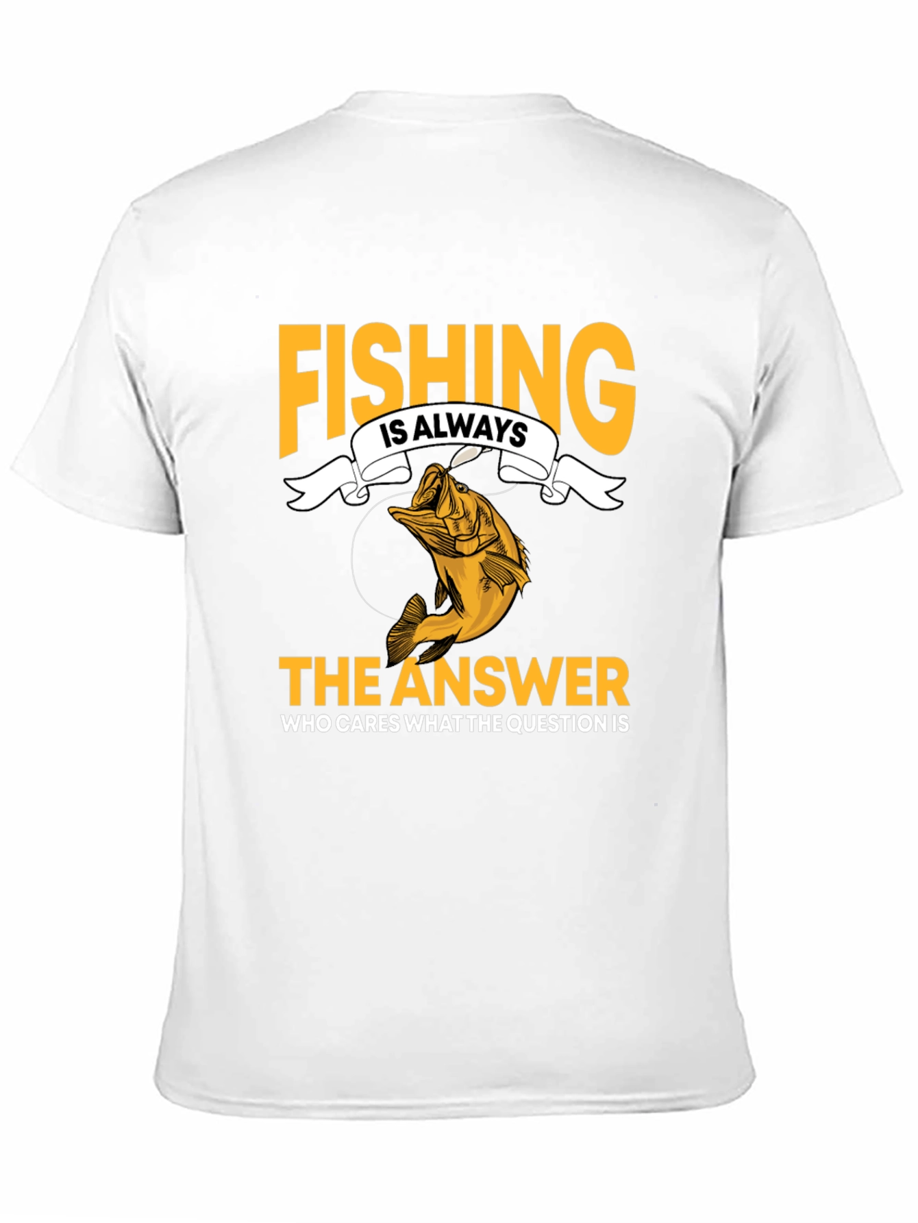 Fishing Is Always The Answer Black T-Shirt