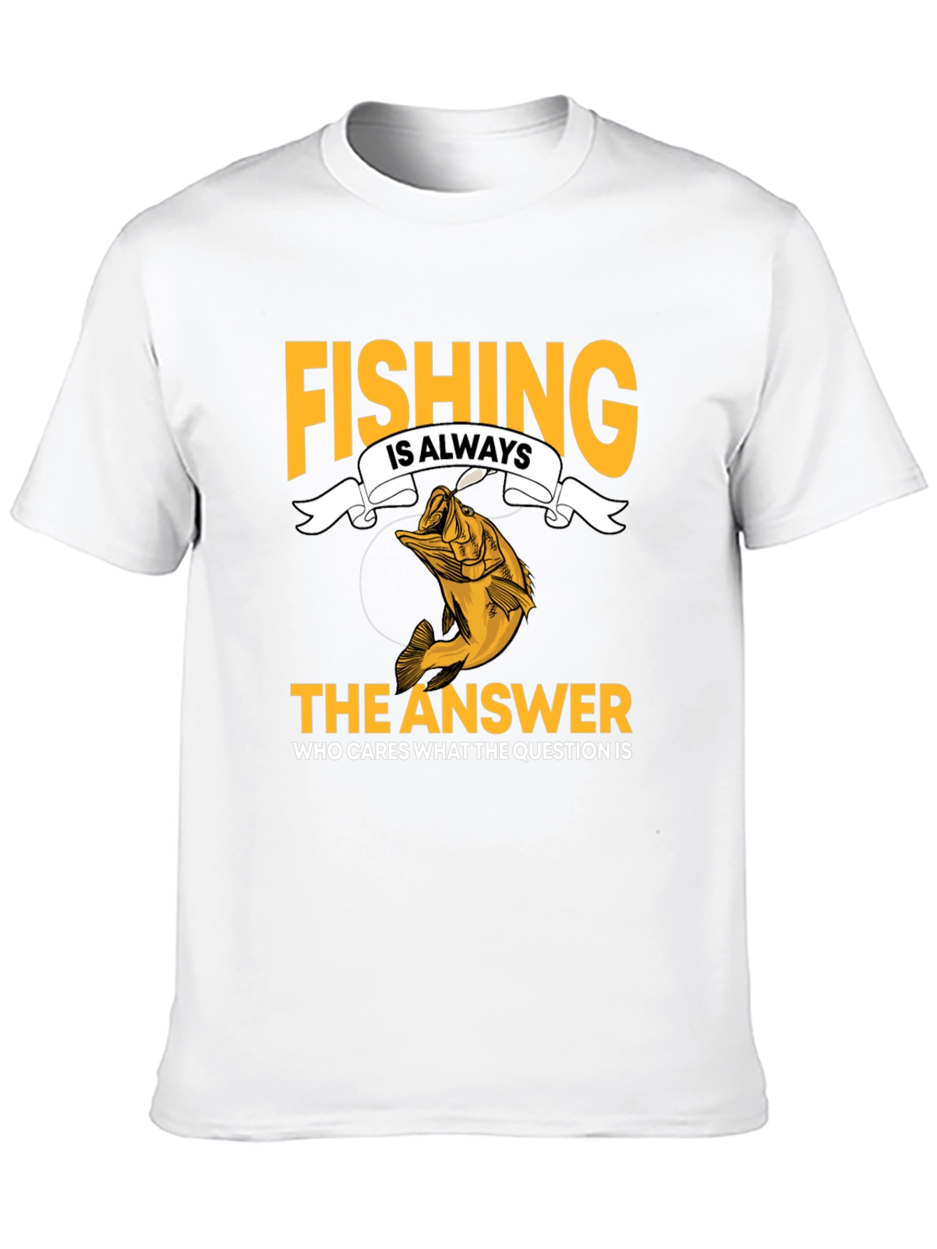 Fishing Is Always The Answer Black T-Shirt