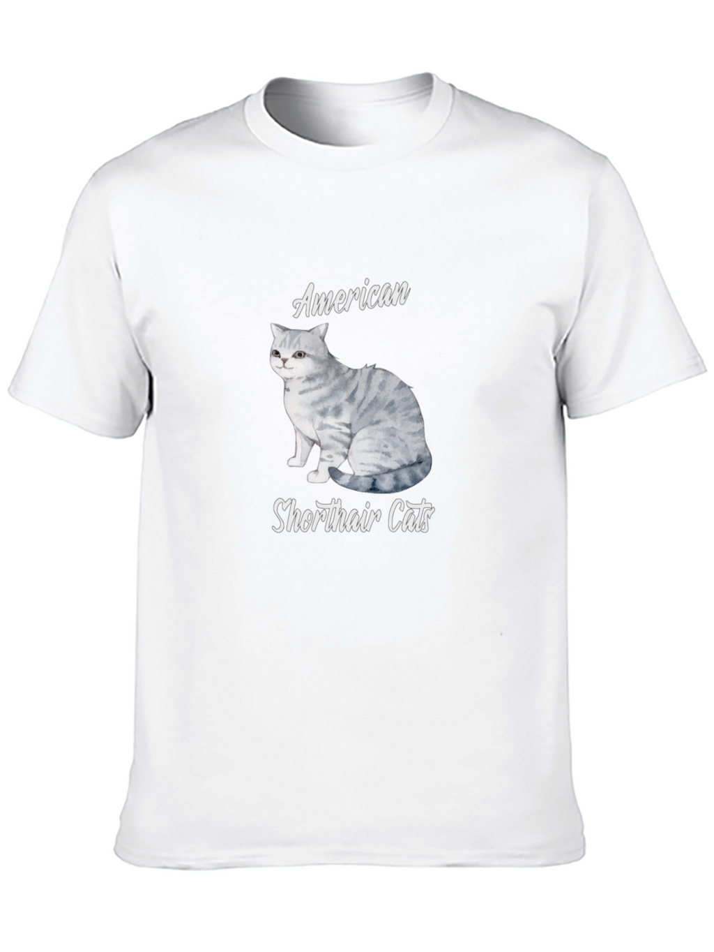 American Shorthair Cat T-Shirt - Unisex Black Tee