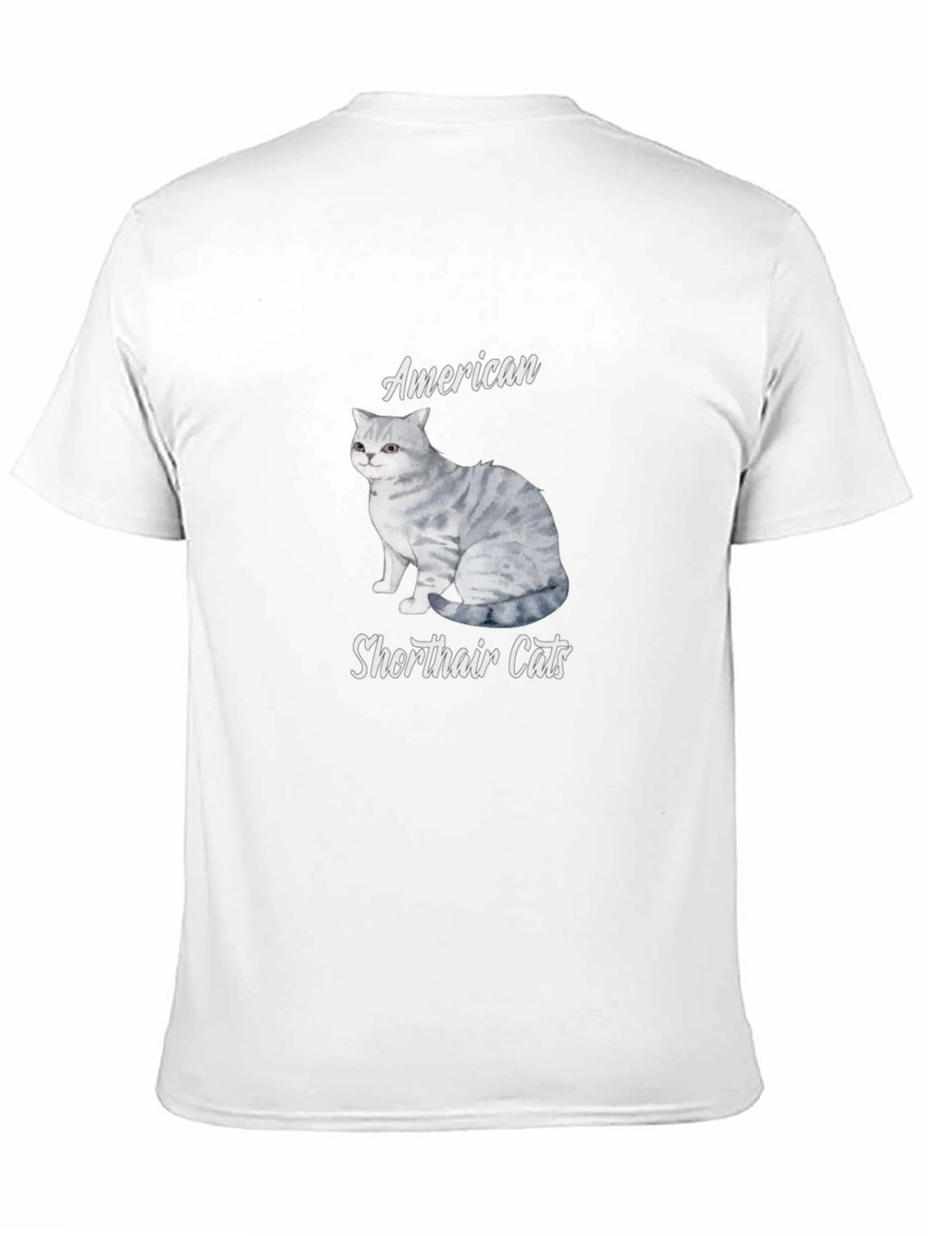 American Shorthair Cat T-Shirt - Unisex Black Tee