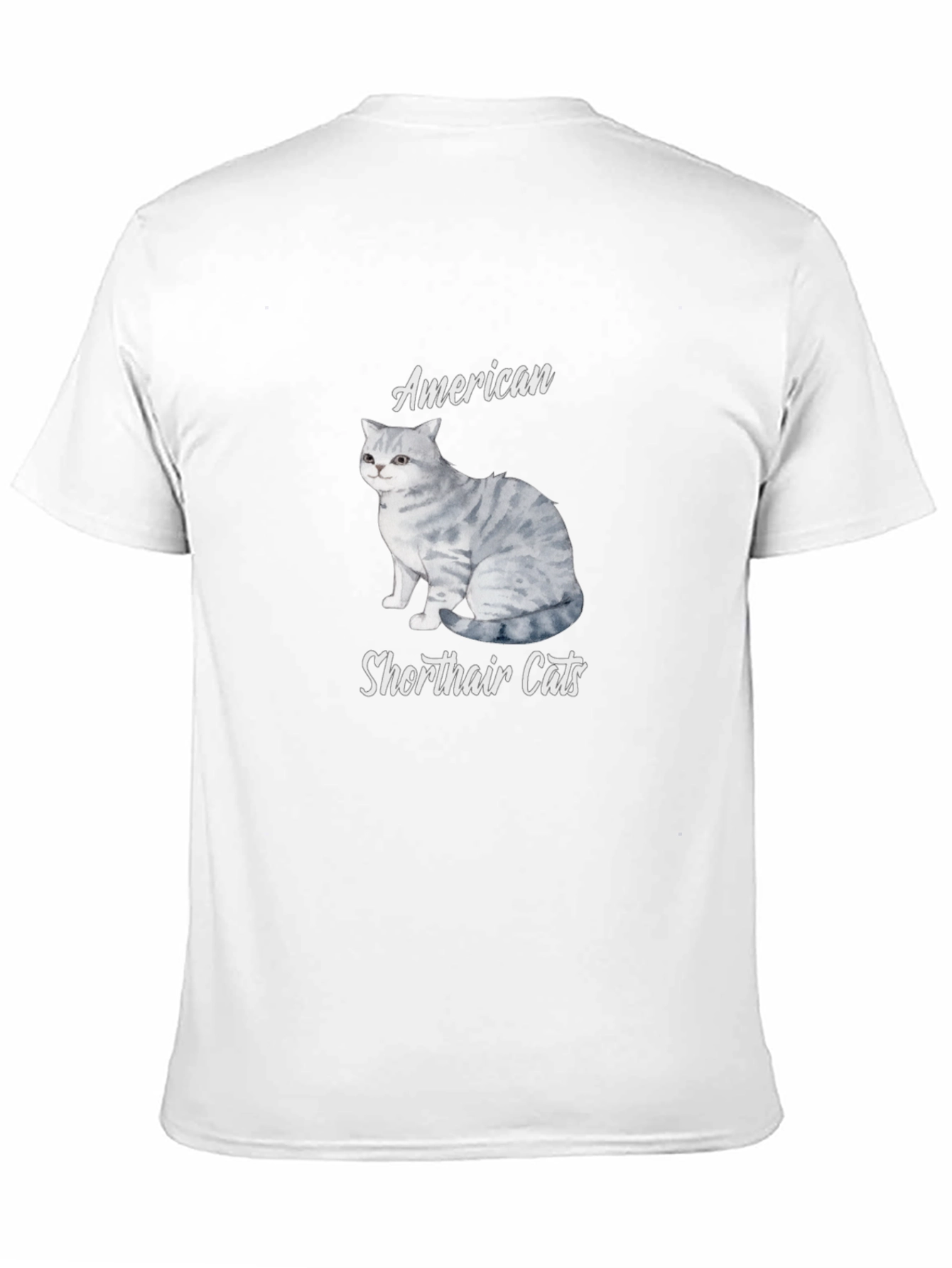 American Shorthair Cat T-Shirt - Unisex Black Tee