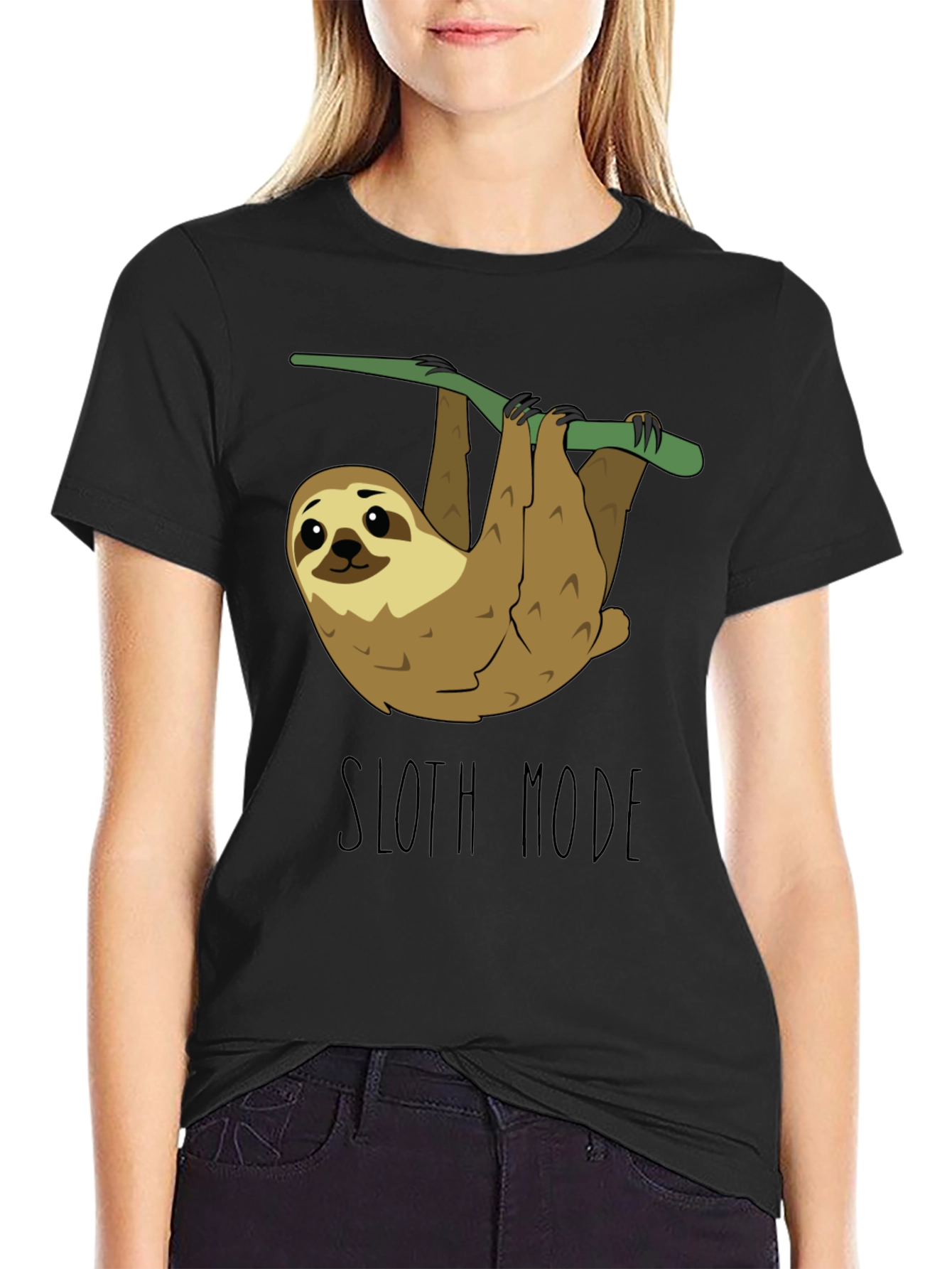 Sloth Mode Black T-Shirt