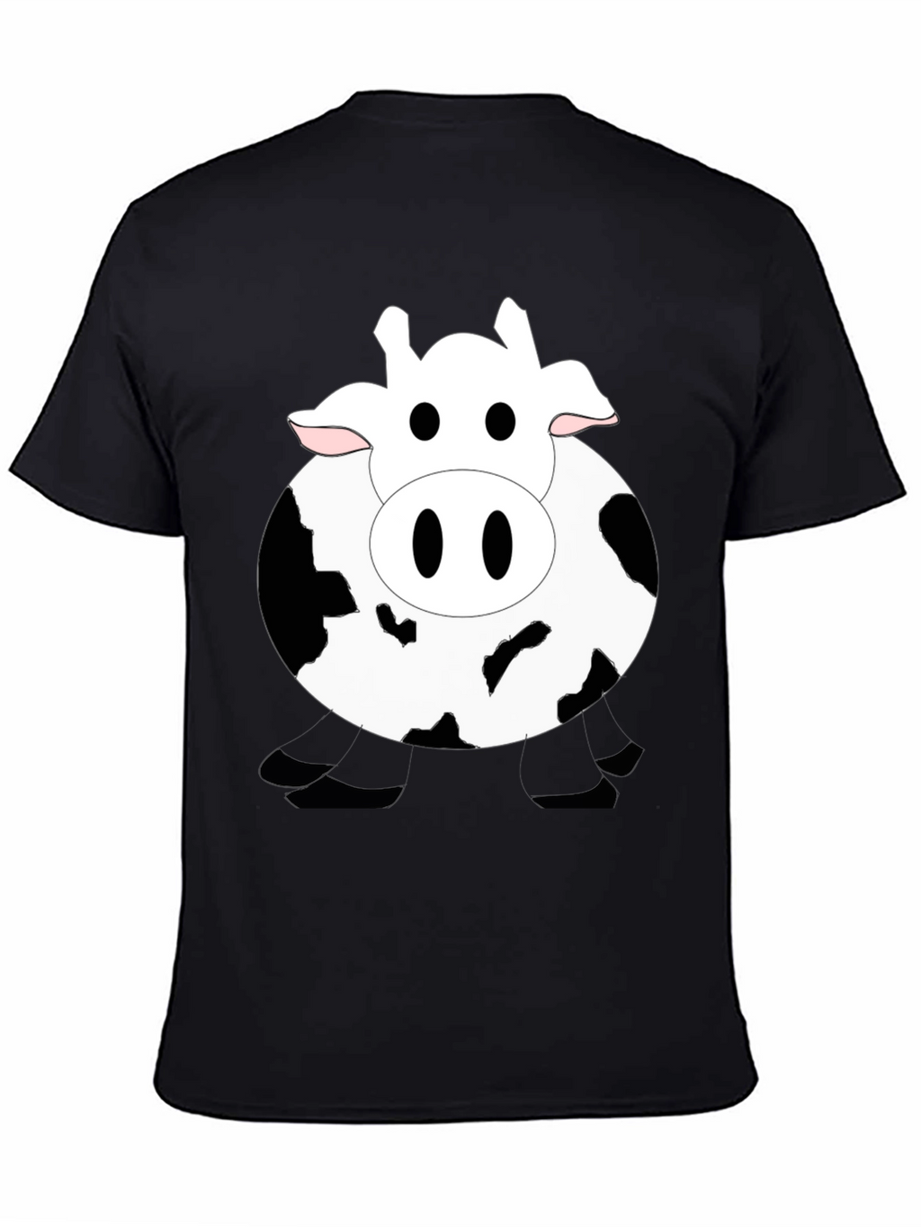Funny Cow Graphic Black T-Shirt