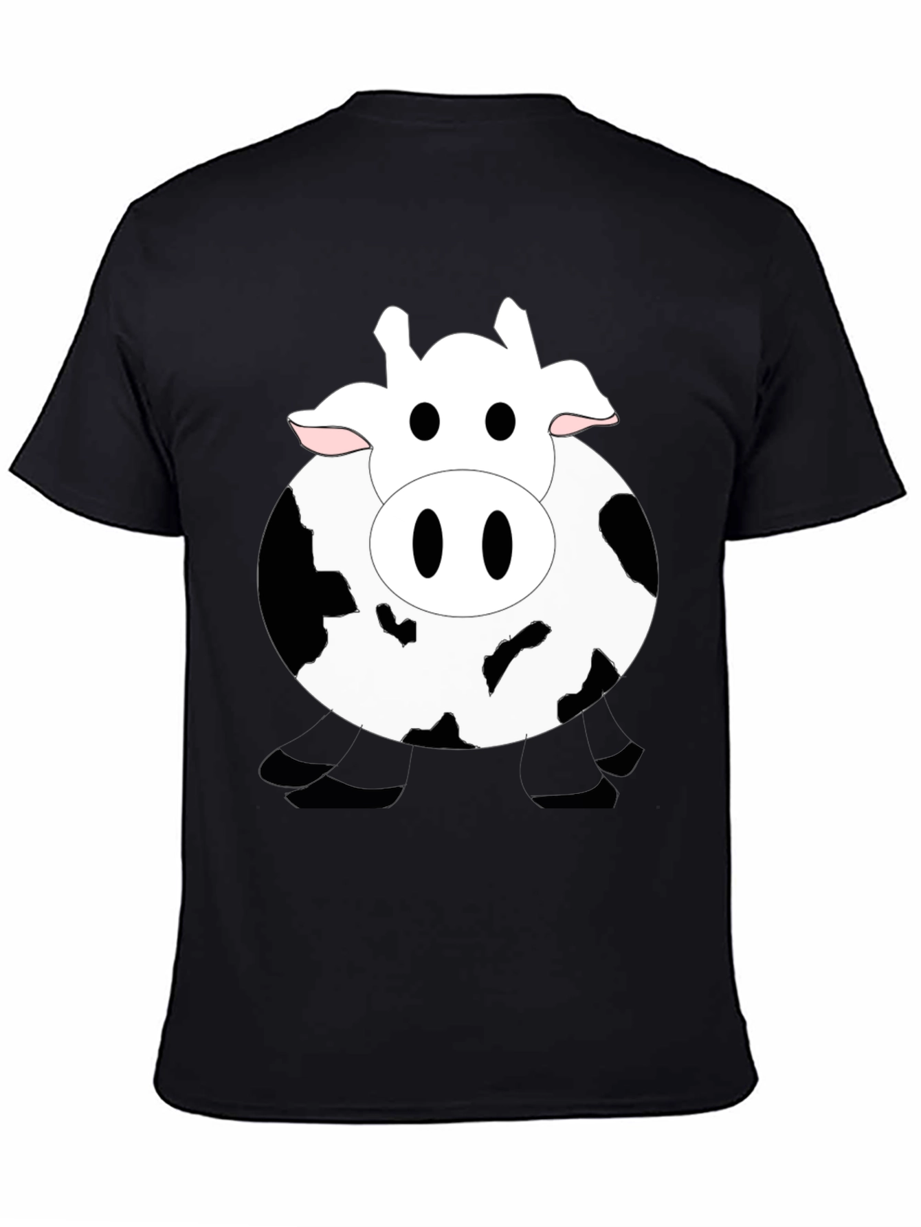 Funny Cow Graphic Black T-Shirt