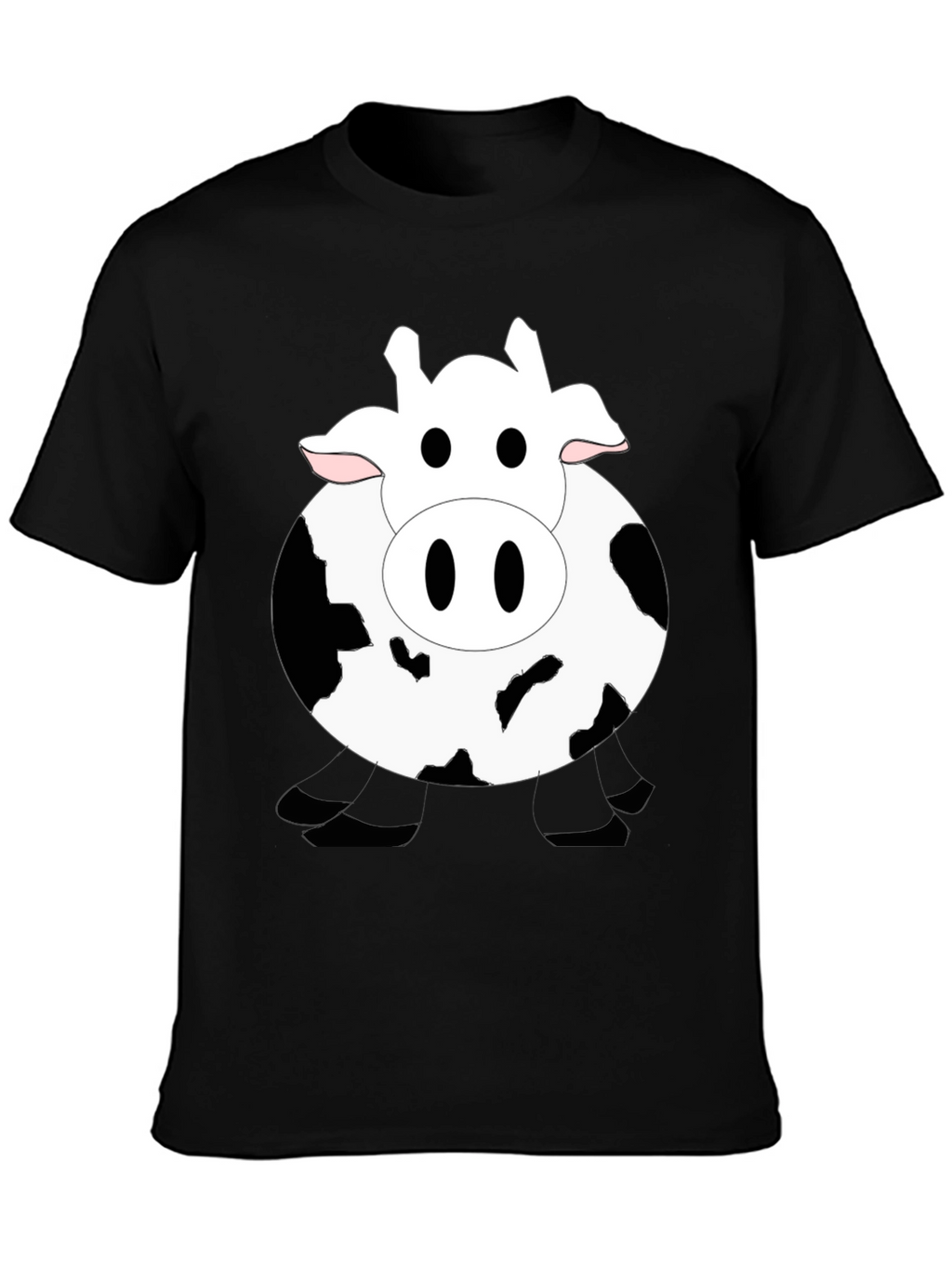 Funny Cow Graphic Black T-Shirt