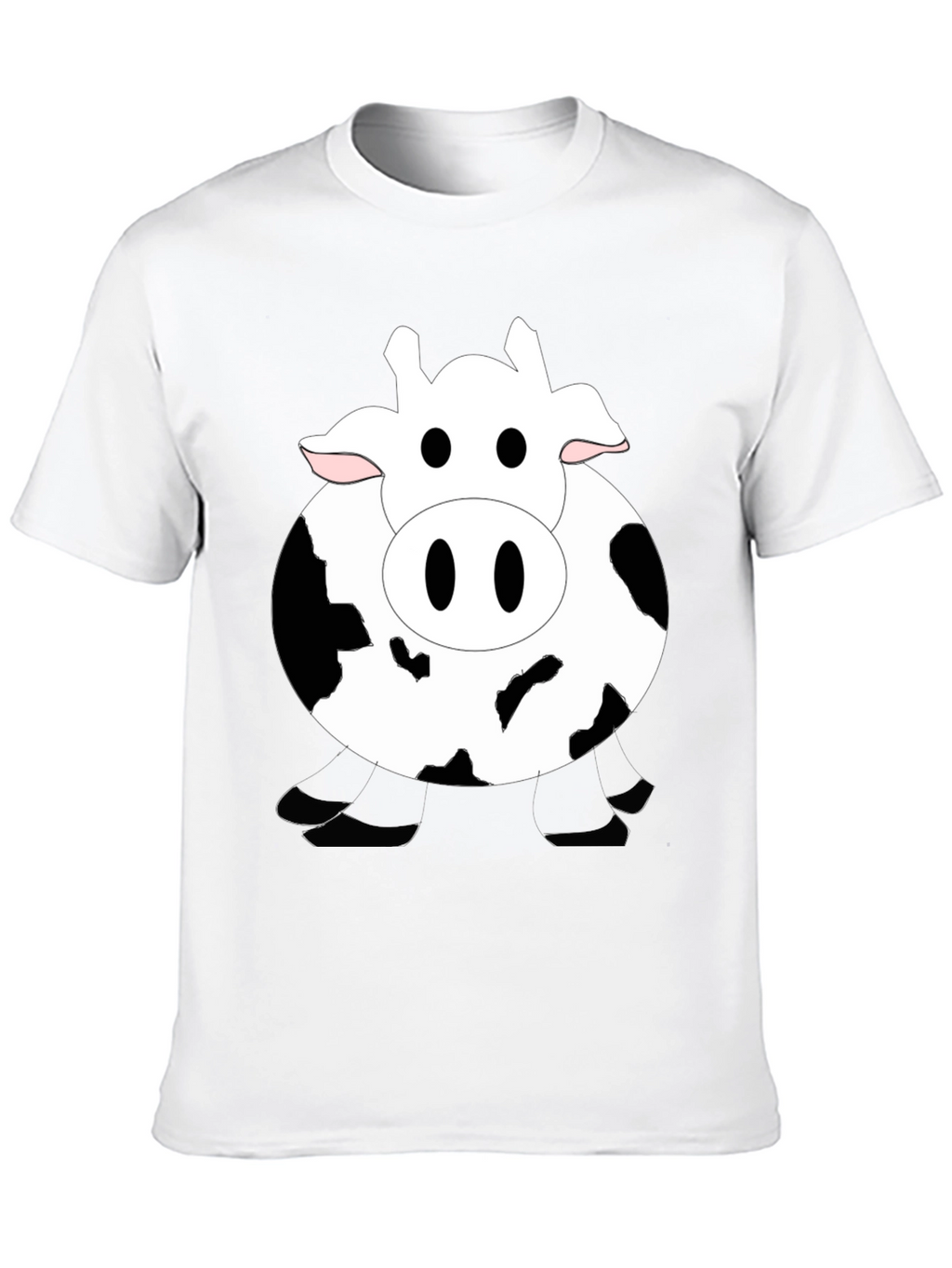 Funny Cow Graphic Black T-Shirt
