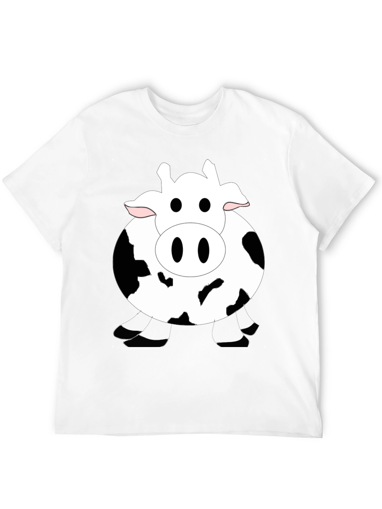 Funny Cow Graphic Black T-Shirt