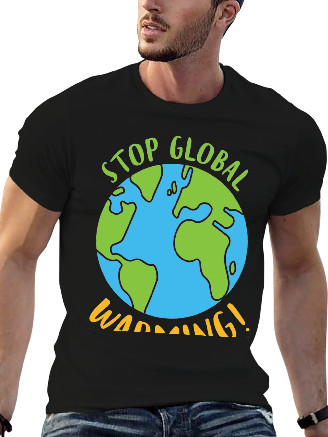Stop Global Warming Graphic Tee - Earth Awareness T-Shirt