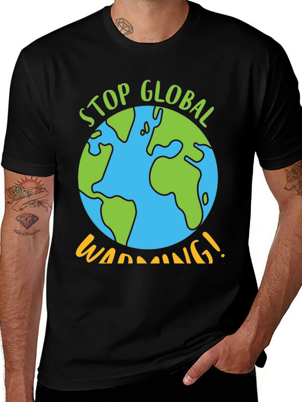 Stop Global Warming Graphic Tee - Earth Awareness T-Shirt