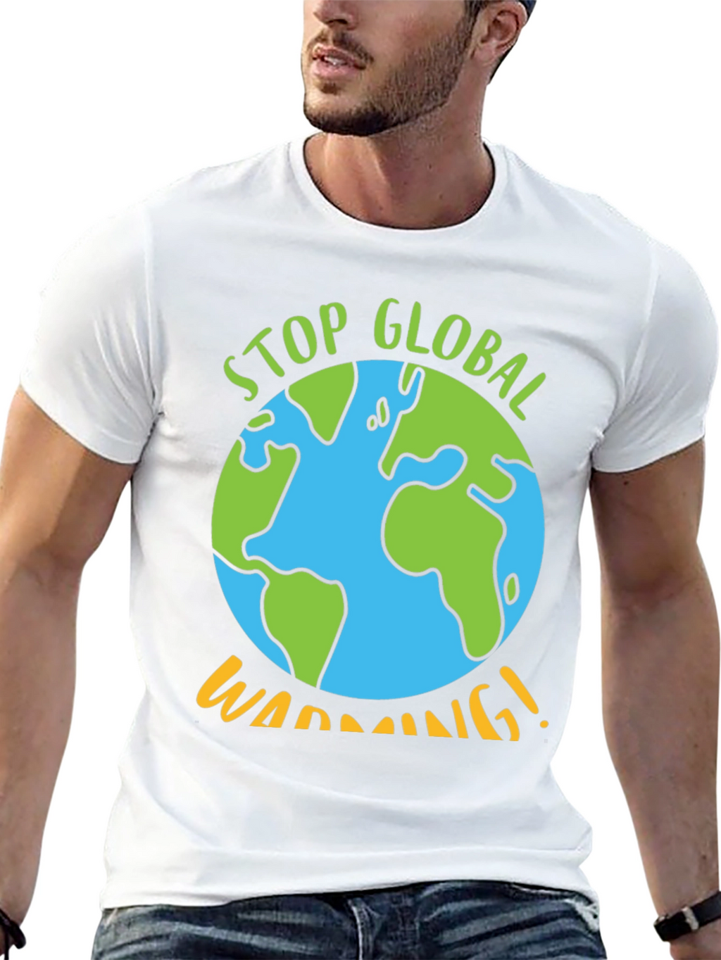 Stop Global Warming Graphic Tee - Earth Awareness T-Shirt
