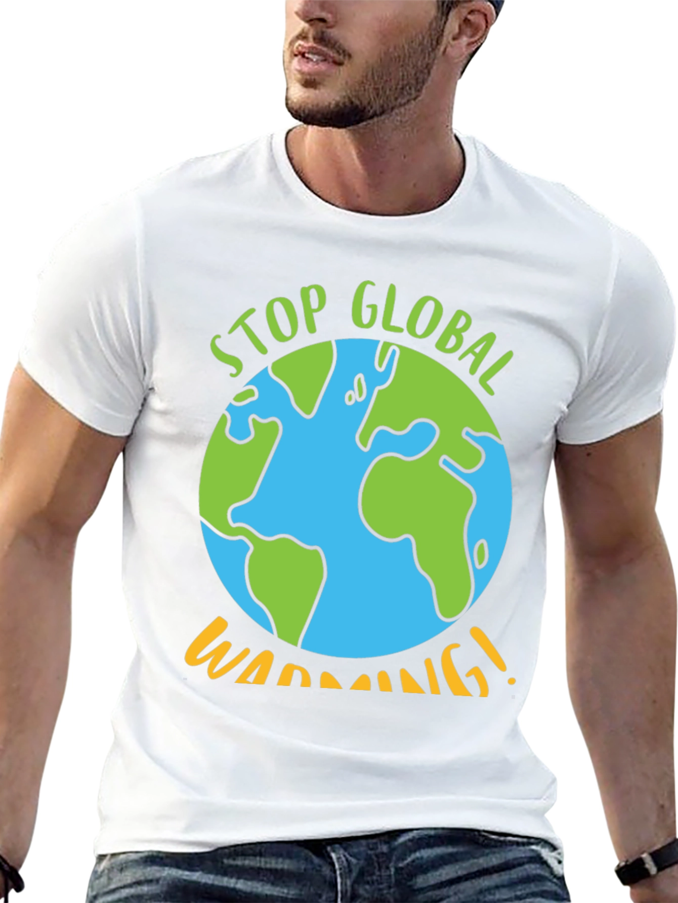 Stop Global Warming Graphic Tee - Earth Awareness T-Shirt