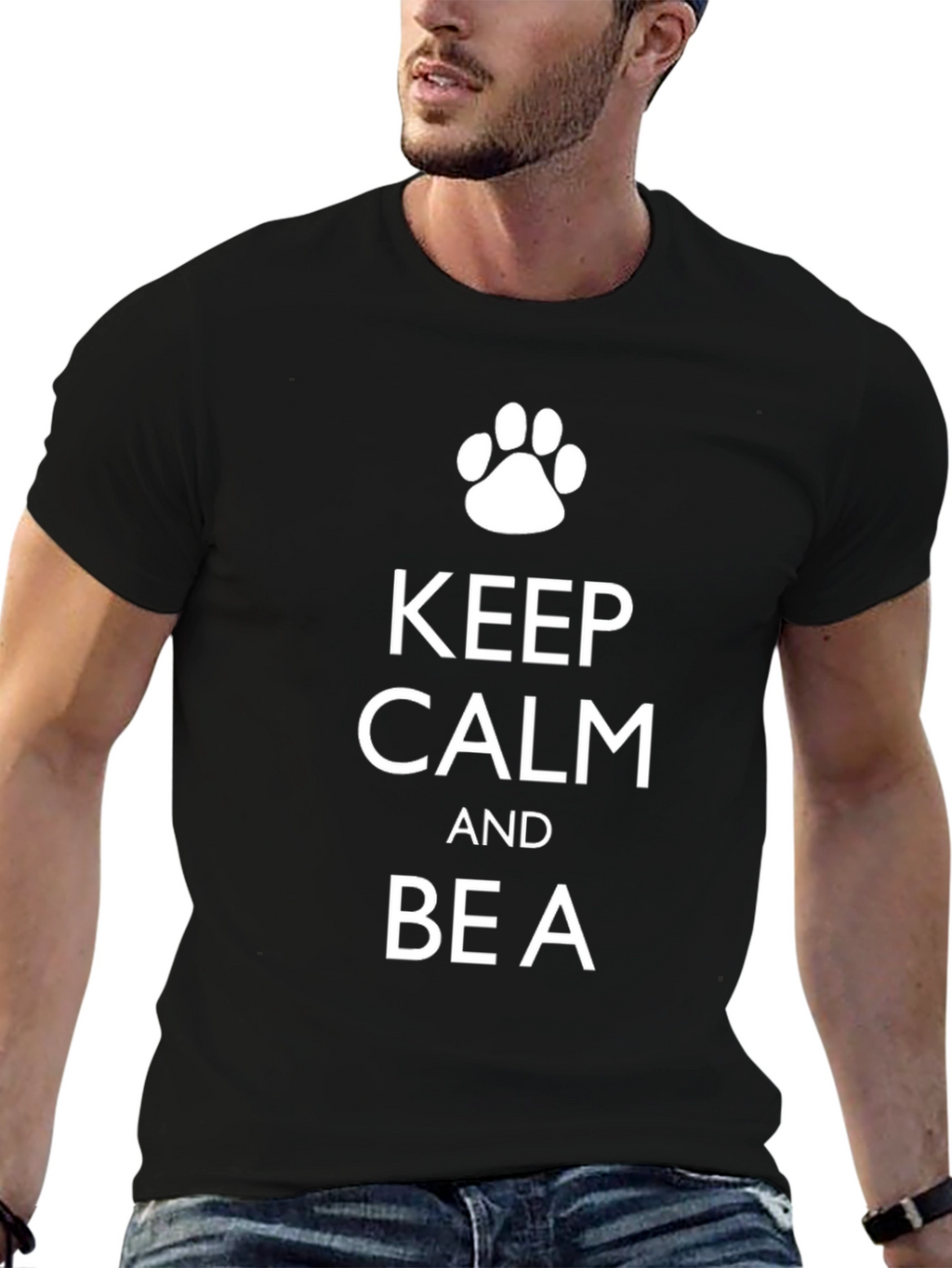 Keep Calm and Be A Pet Paw Print T-Shirt