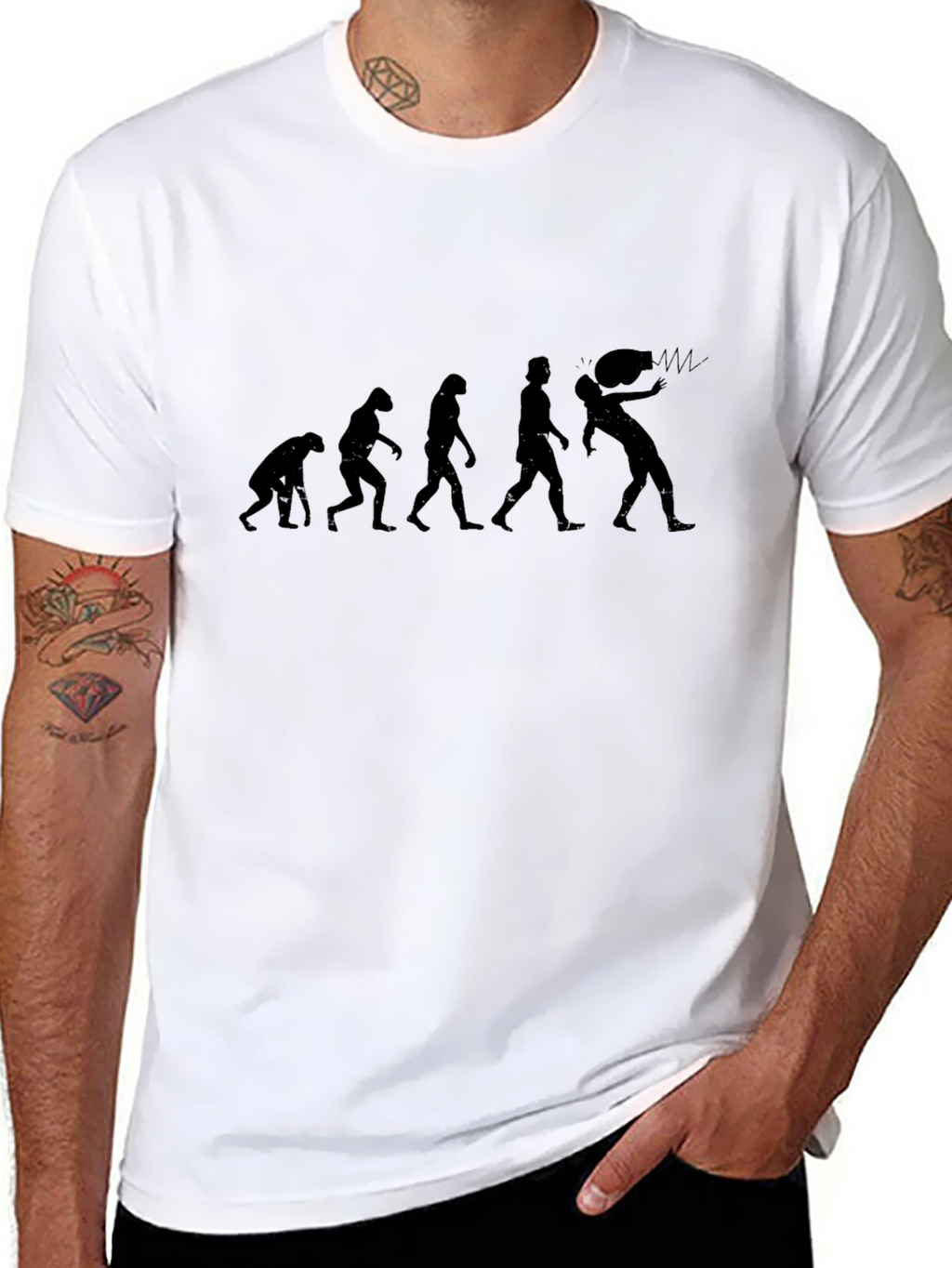 Evolution of Bad Ideas Black T-Shirt