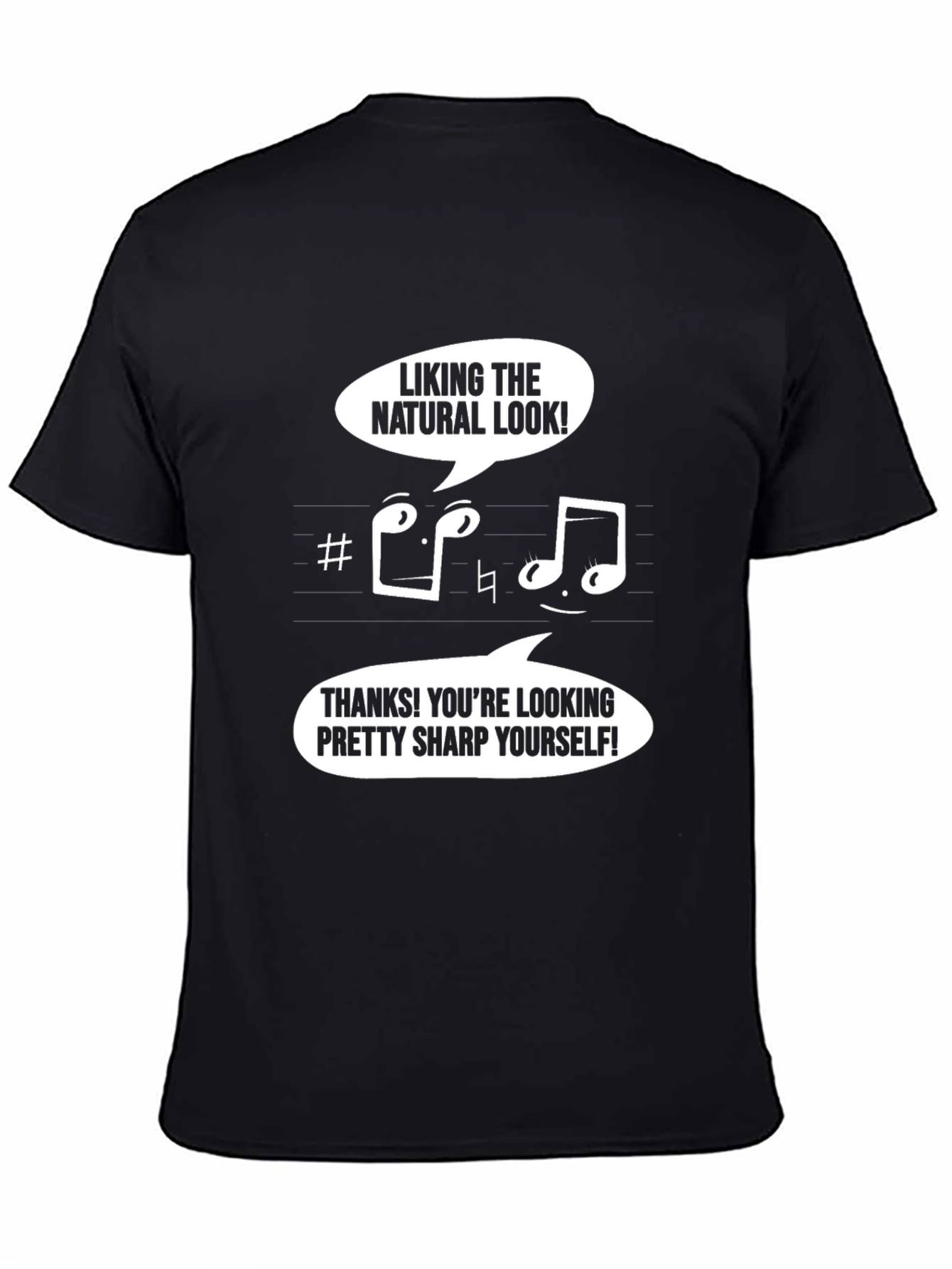 Music Humor T-Shirt - Looking Sharp Pun Design