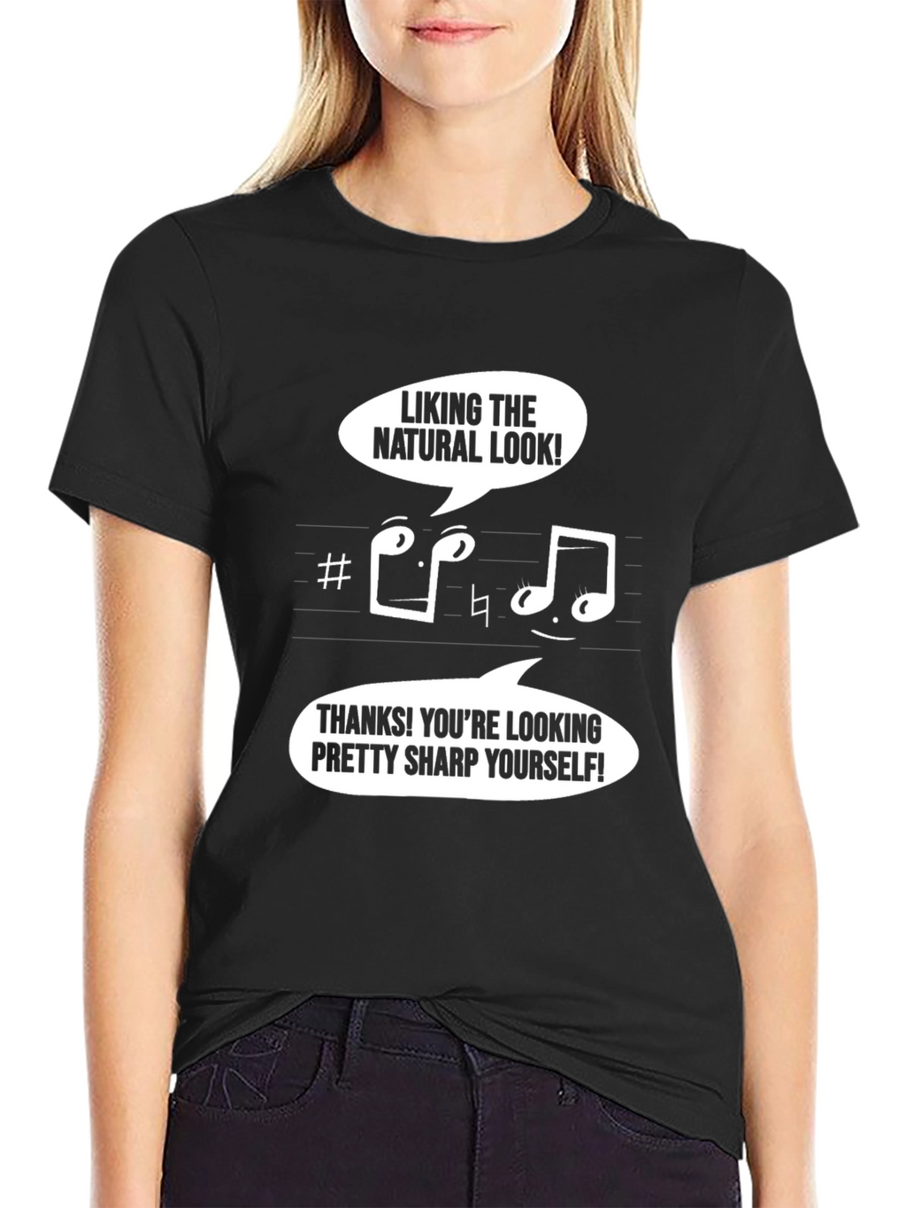 Music Humor T-Shirt - Looking Sharp Pun Design
