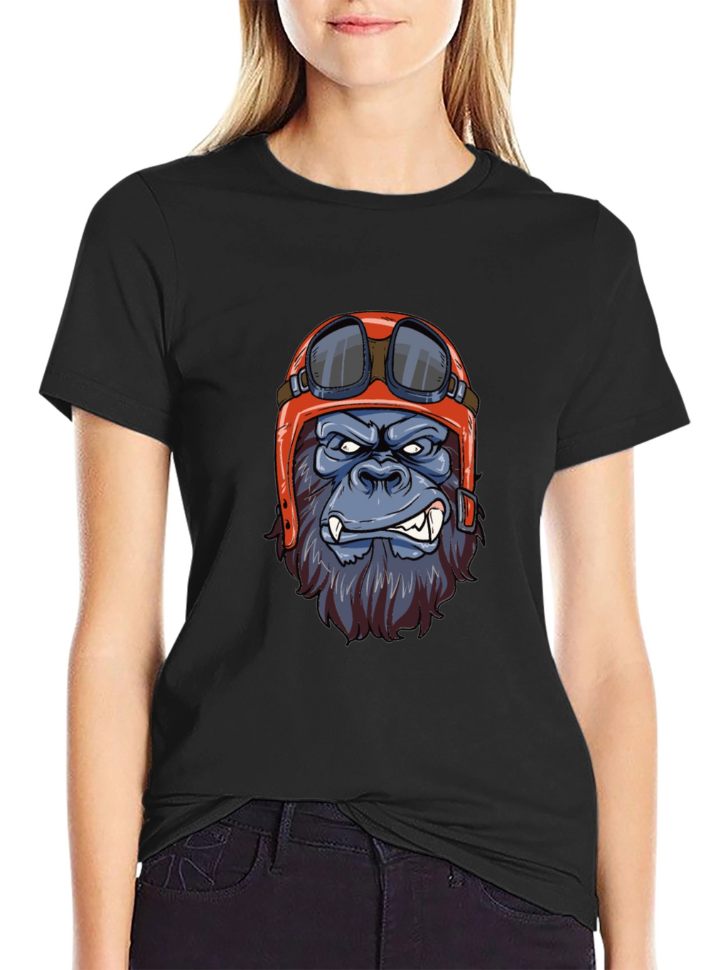 Gorilla Biker T-Shirt - Cool Animal Graphic Tee