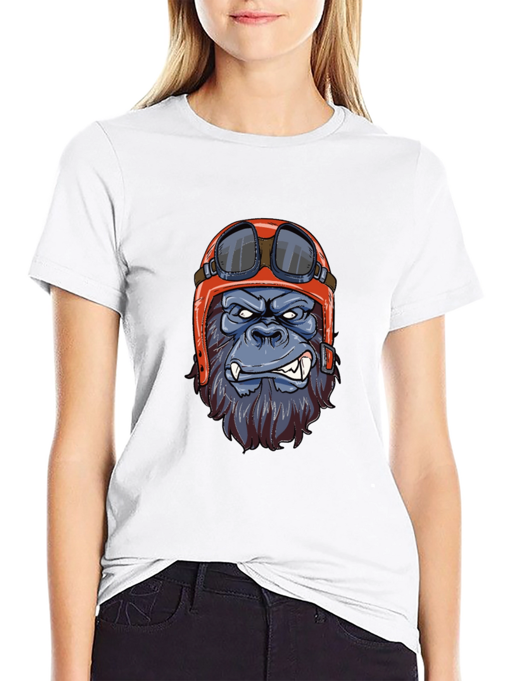 Gorilla Biker T-Shirt - Cool Animal Graphic Tee
