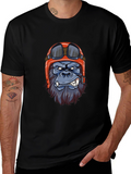Gorilla Biker T-Shirt - Cool Animal Graphic Tee