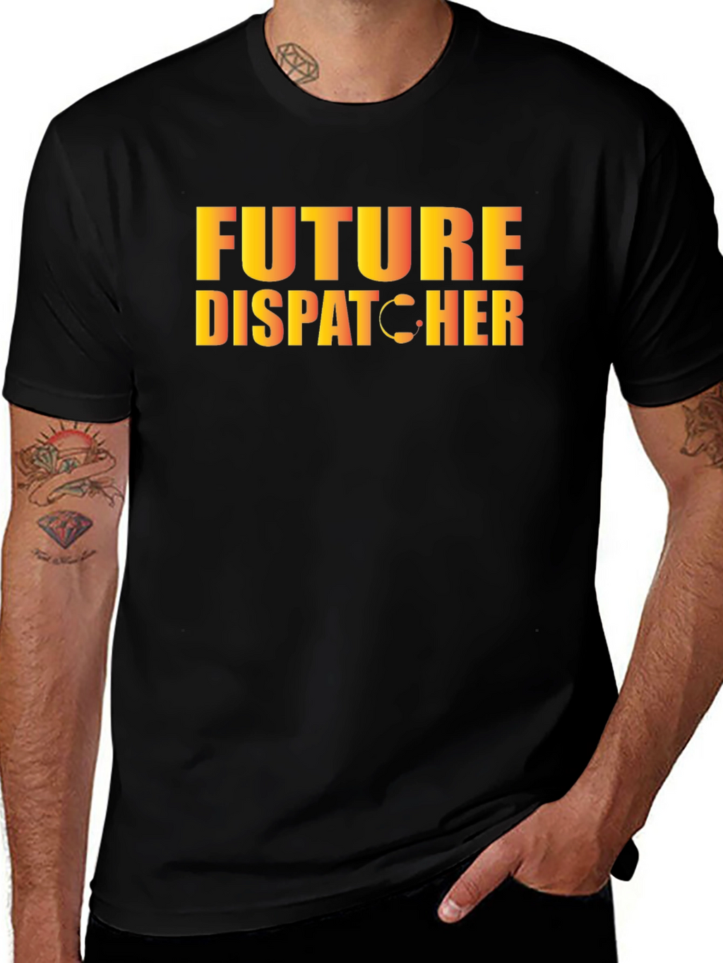 Future Dispatcher T-Shirt - Black Graphic Tee