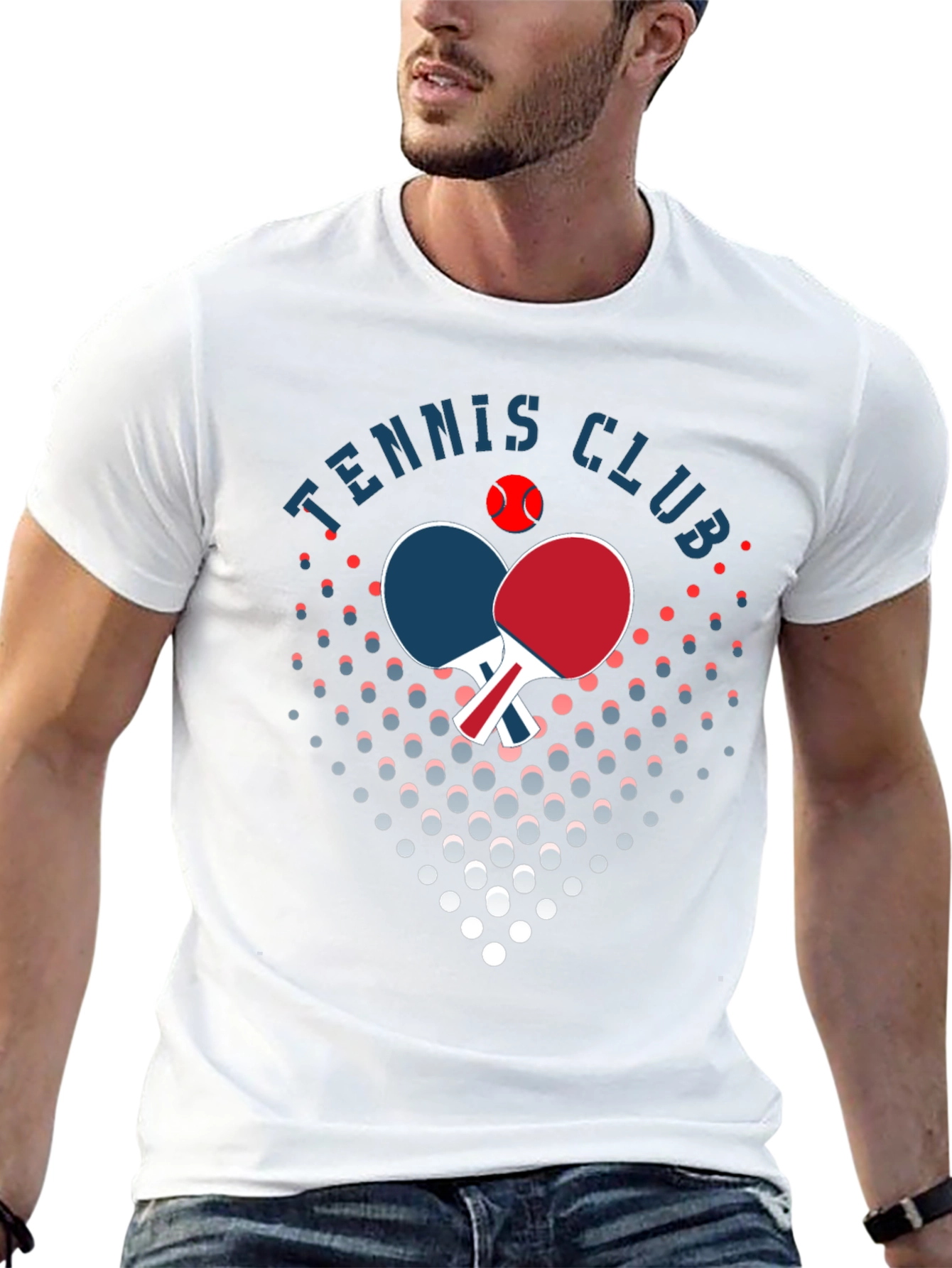 Tennis Club Graphic T-Shirt - Stylish Cotton Tee