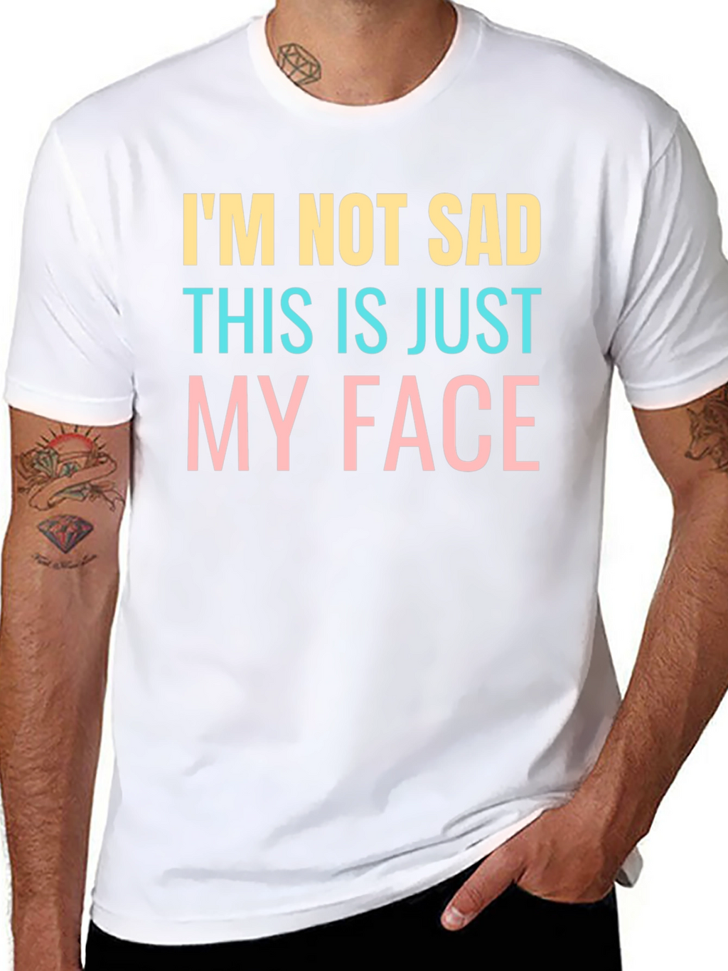Funny Im Not Sad Graphic T-Shirt