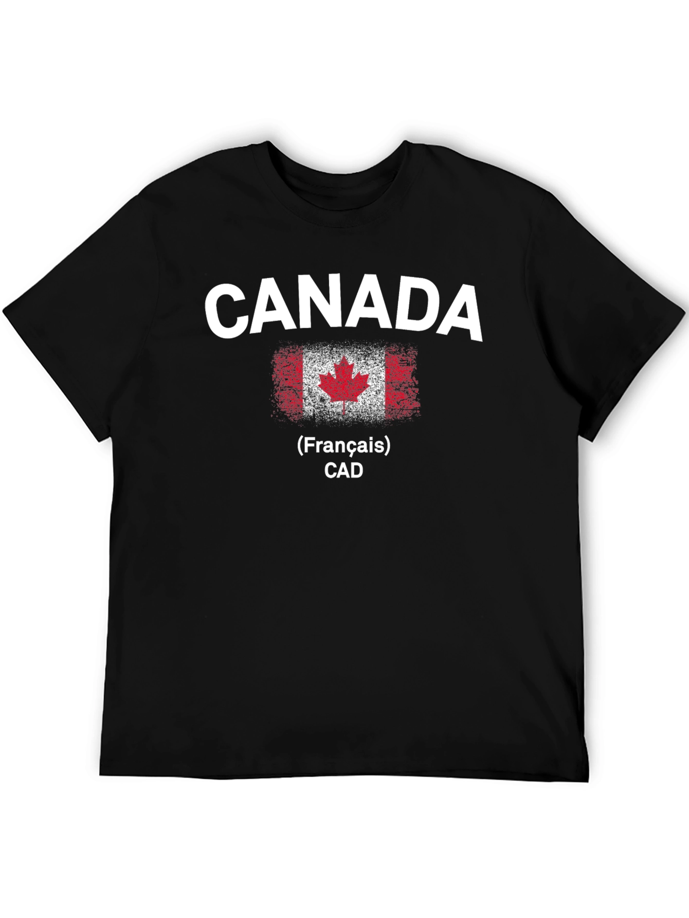 Canada Flag T-Shirt - Mens Black Tee