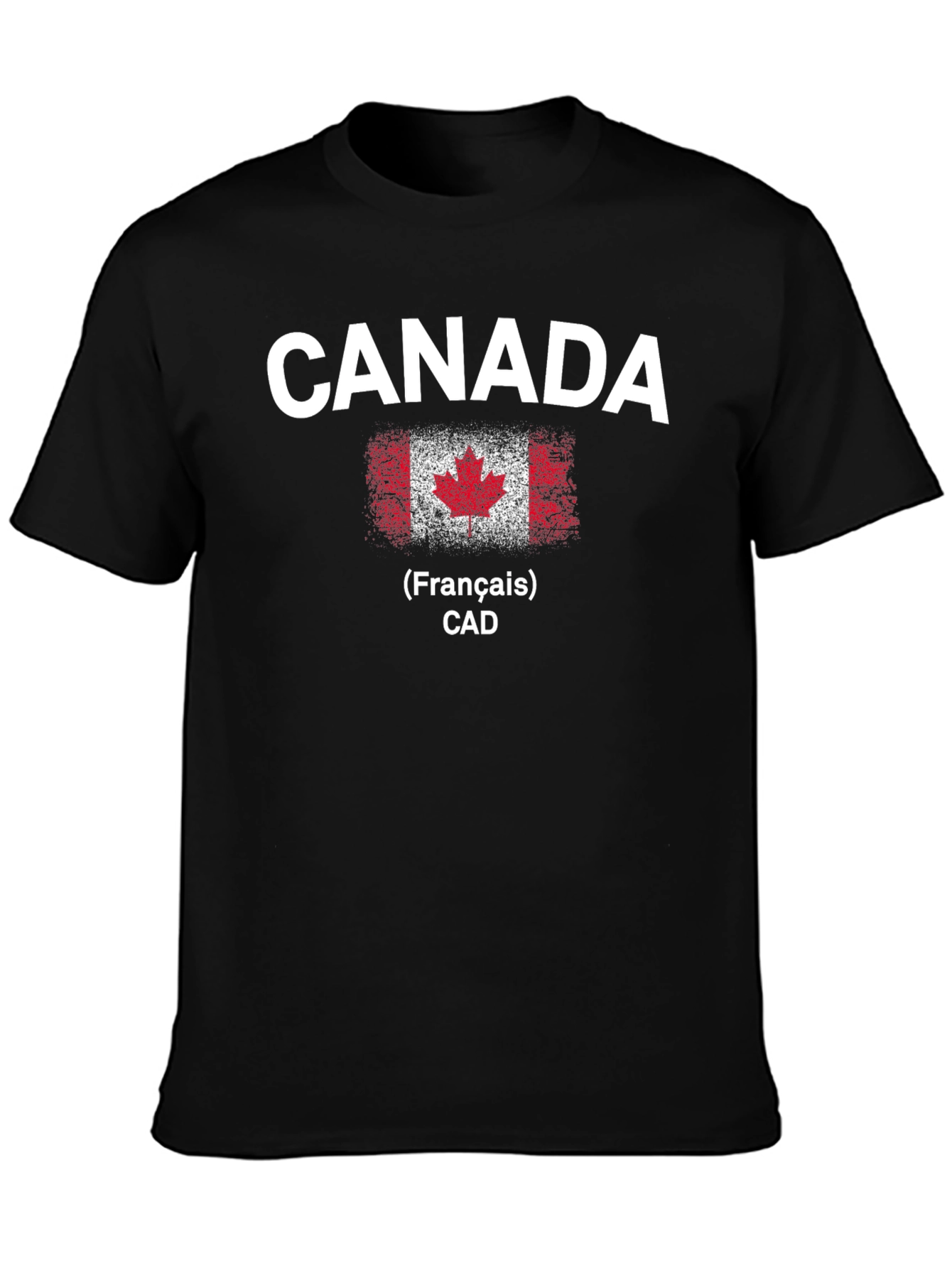 Canada Flag T-Shirt - Mens Black Tee