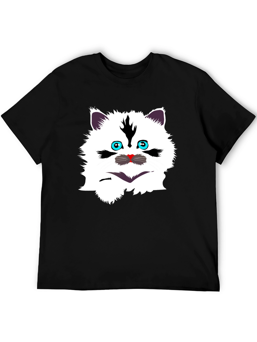 Funny Cat Graphic Tee - Black T-Shirt
