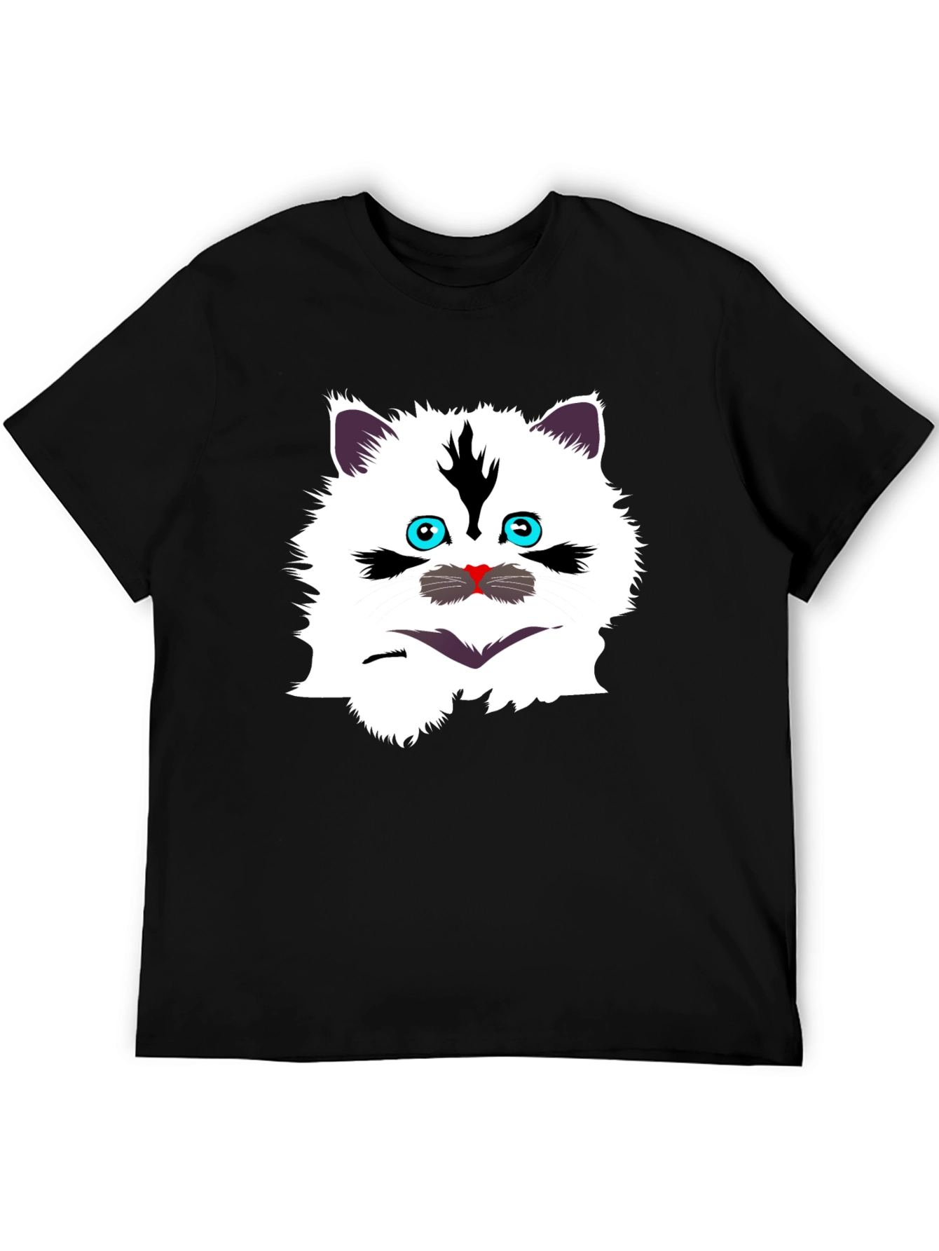 Funny Cat Graphic Tee - Black T-Shirt