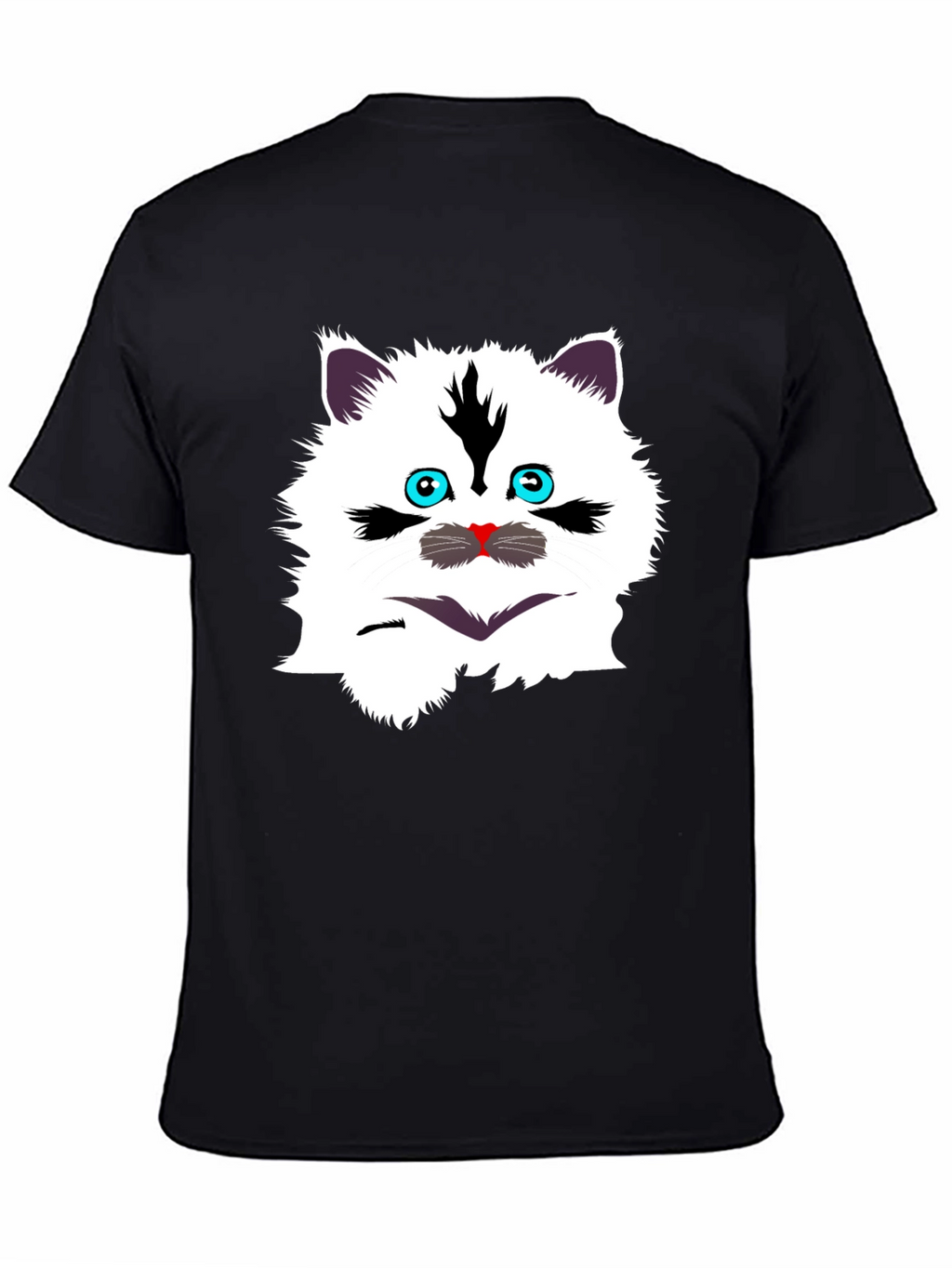 Funny Cat Graphic Tee - Black T-Shirt