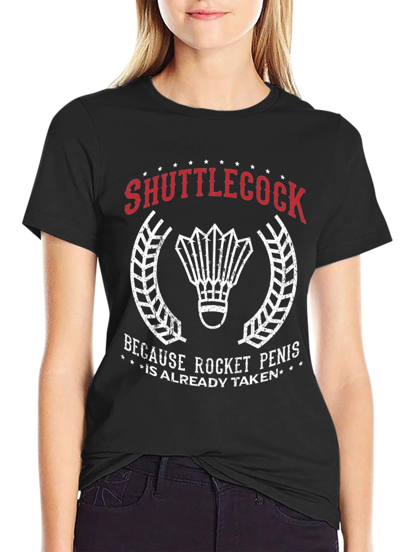 Shuttlecock Rocket Penis T-Shirt