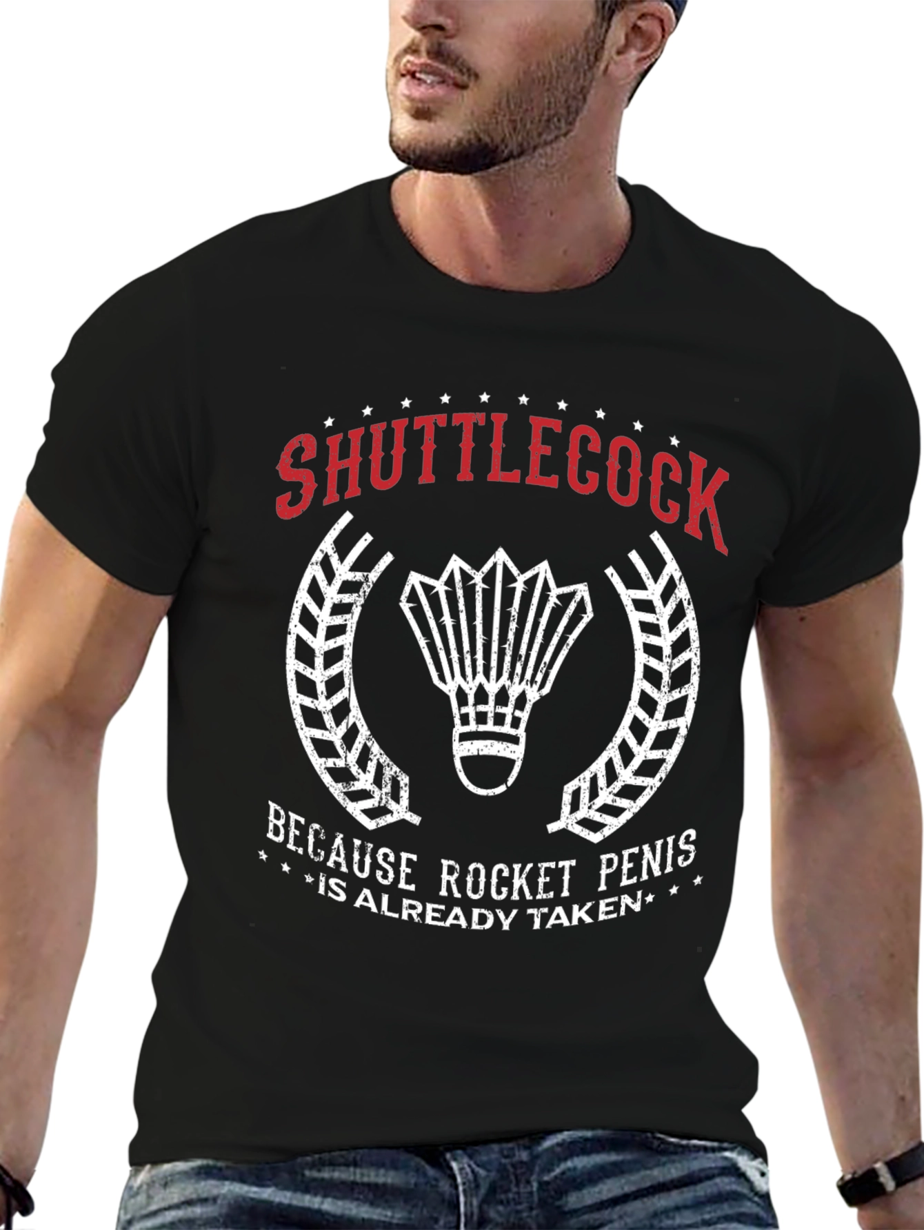 Shuttlecock Rocket Penis T-Shirt