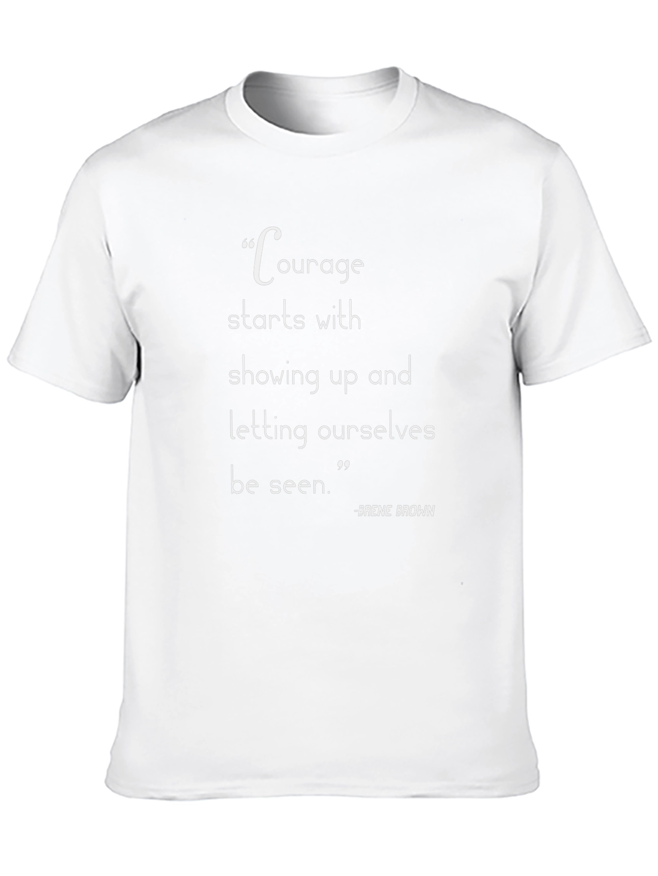 Courage Quote Graphic Tee - Motivational Black T-Shirt