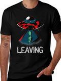 Alien UFO Leaving Graphic T-Shirt