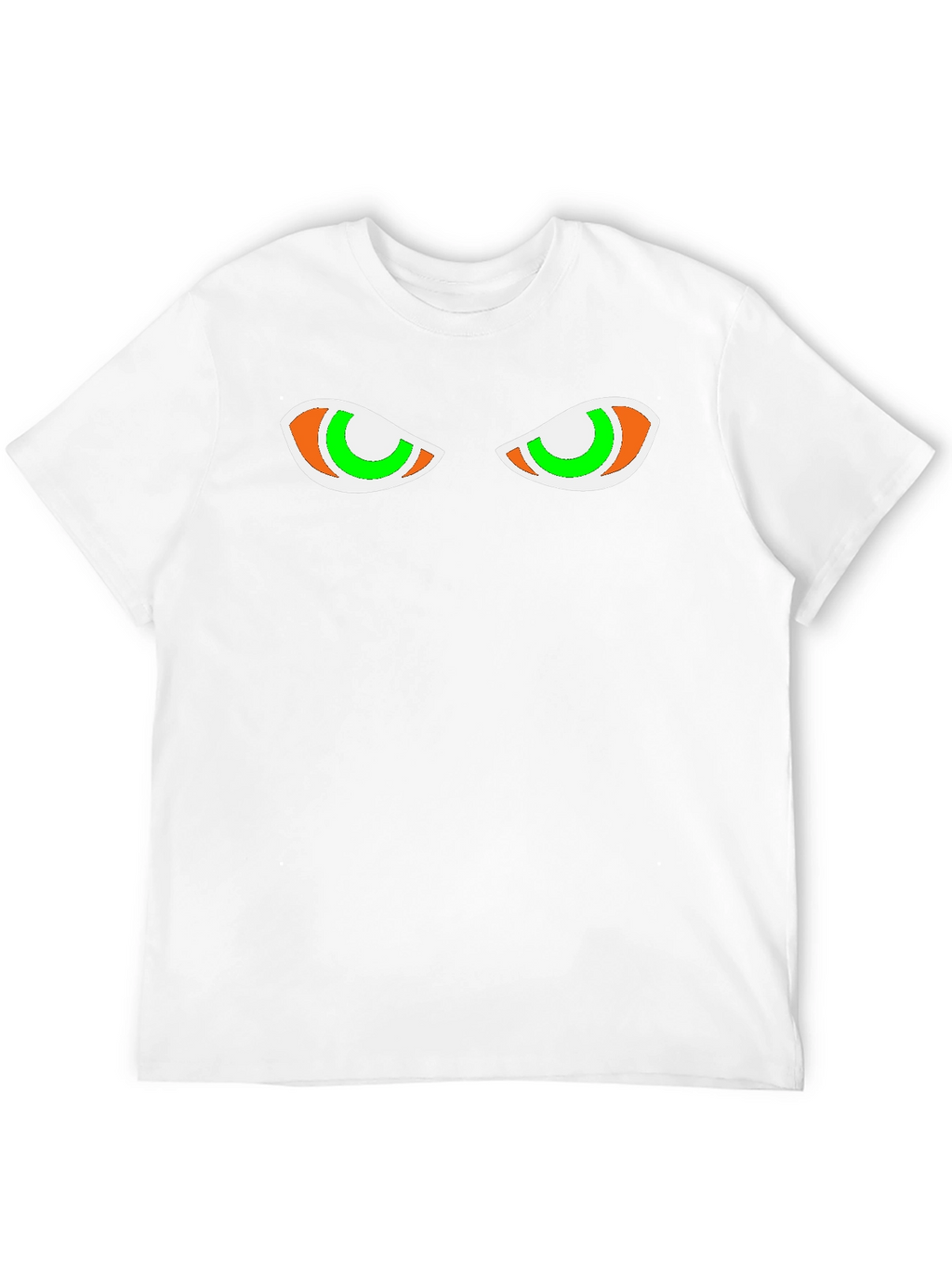 Mens Black Graphic Tee - Spooky Eyes Design