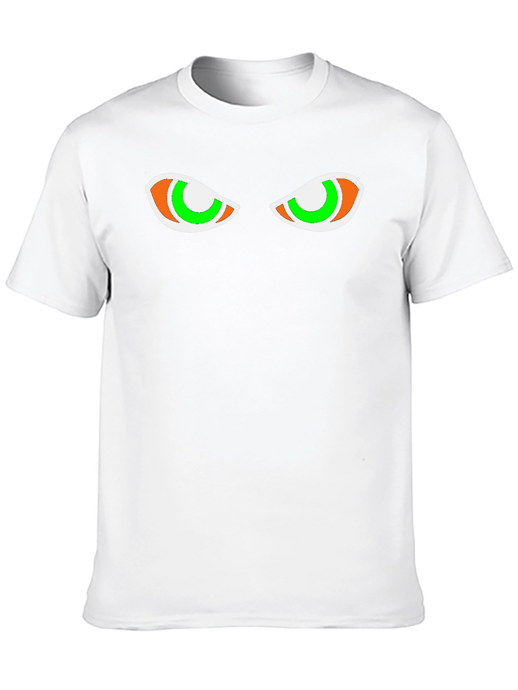 Mens Black Graphic Tee - Spooky Eyes Design