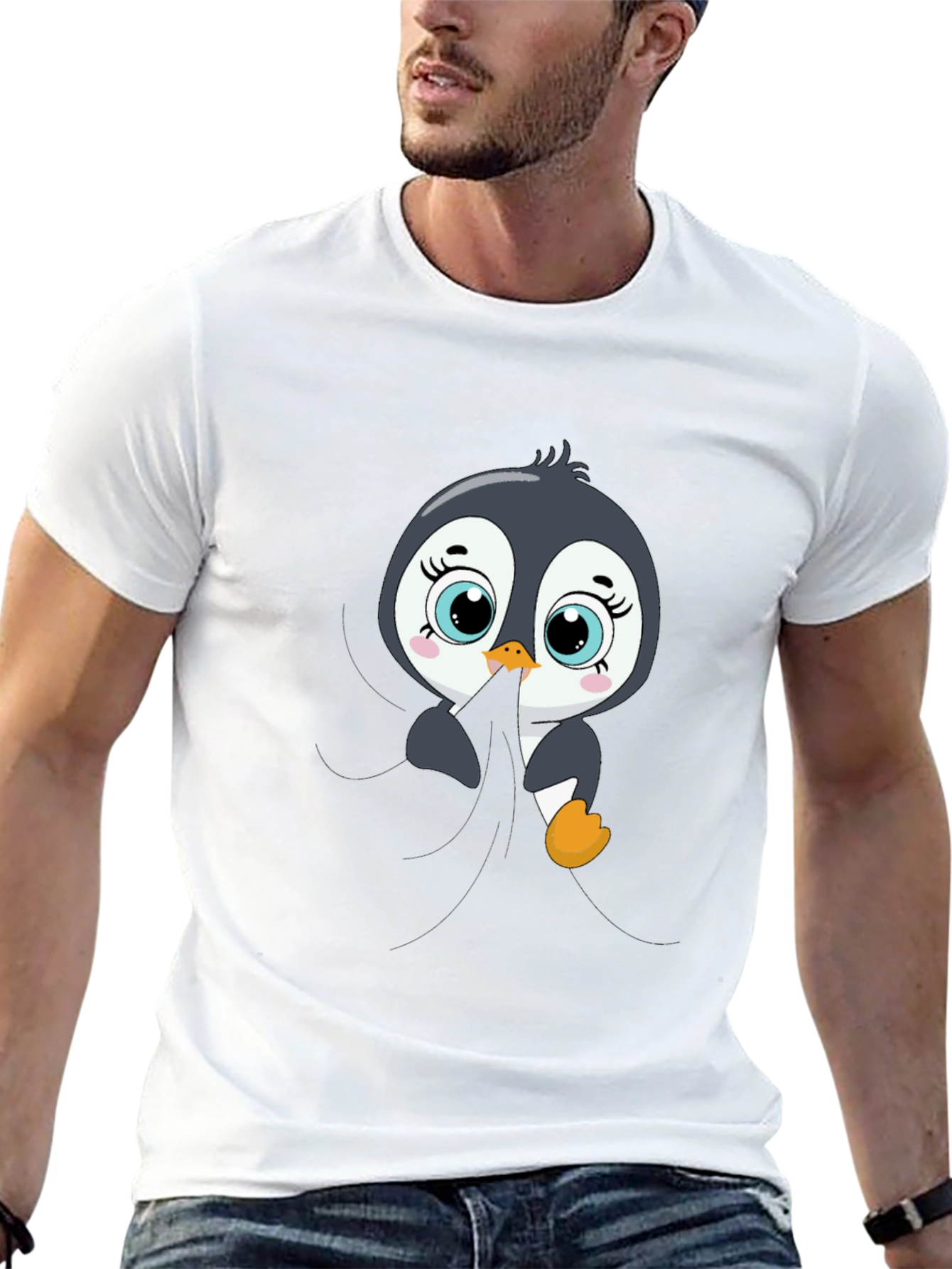 Cute Penguin Graphic T-Shirt