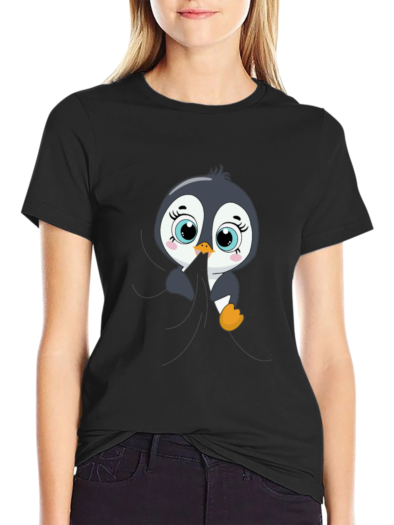 Cute Penguin Graphic T-Shirt