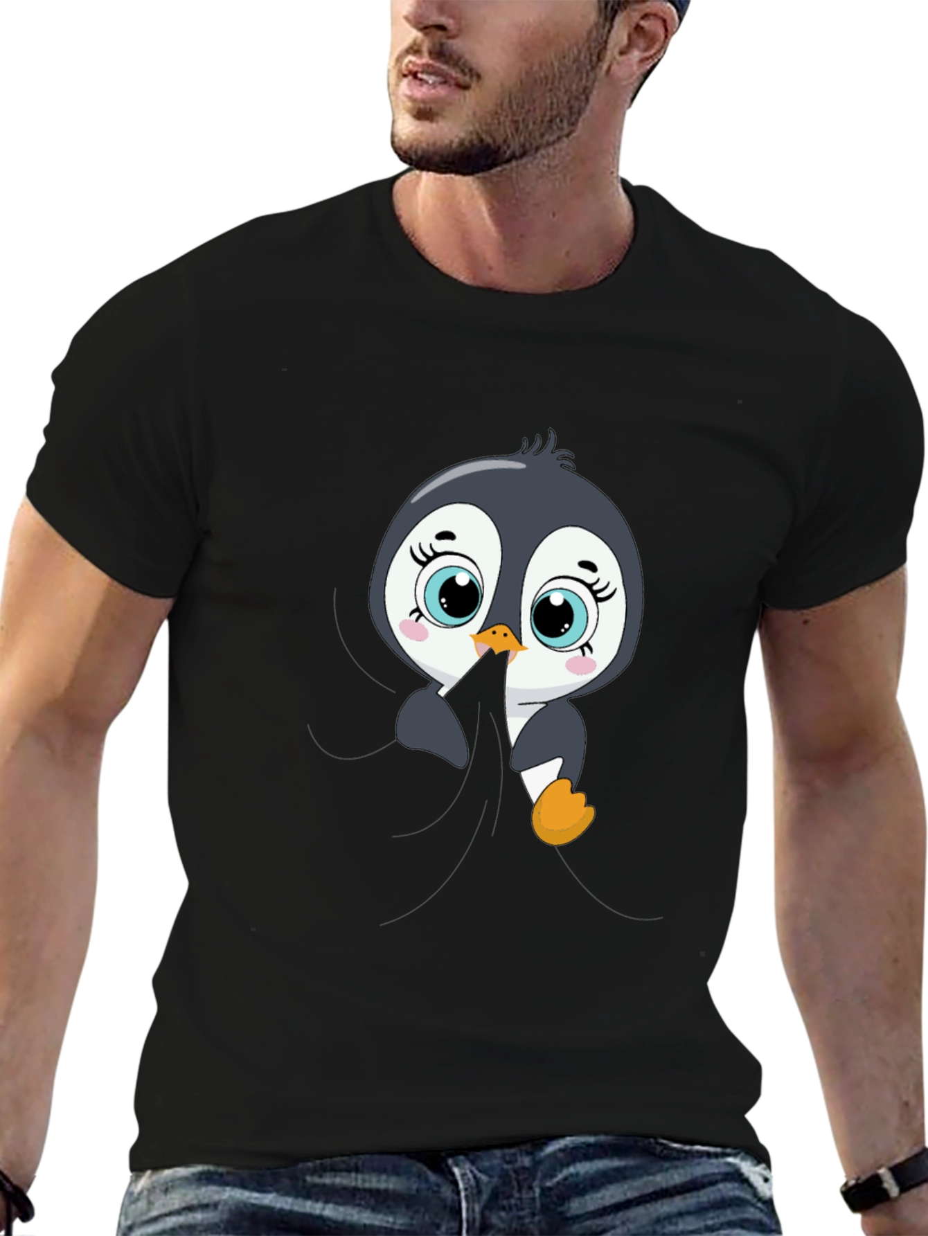 Cute Penguin Graphic T-Shirt