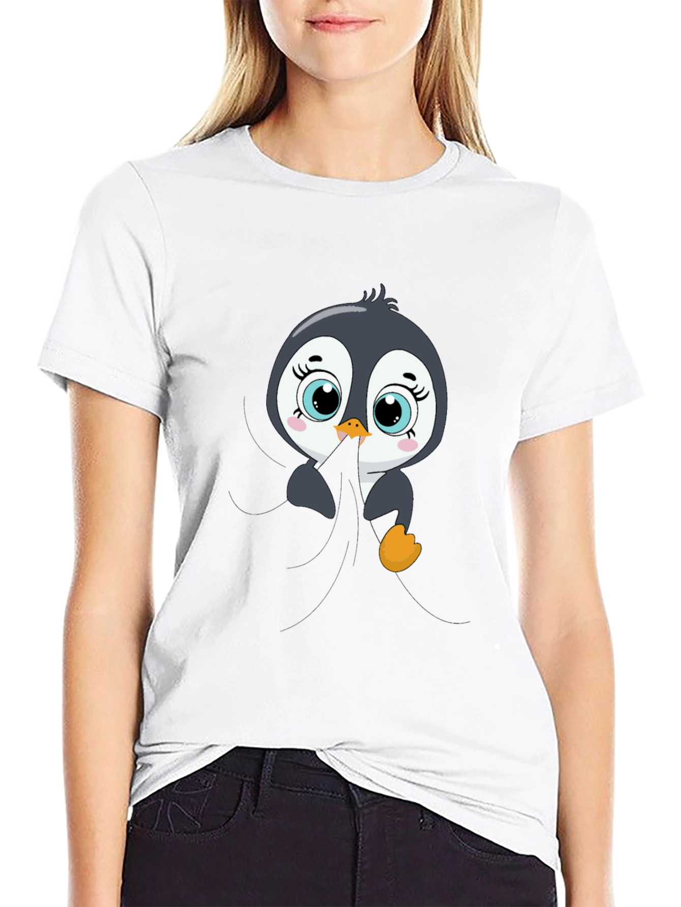 Cute Penguin Graphic T-Shirt