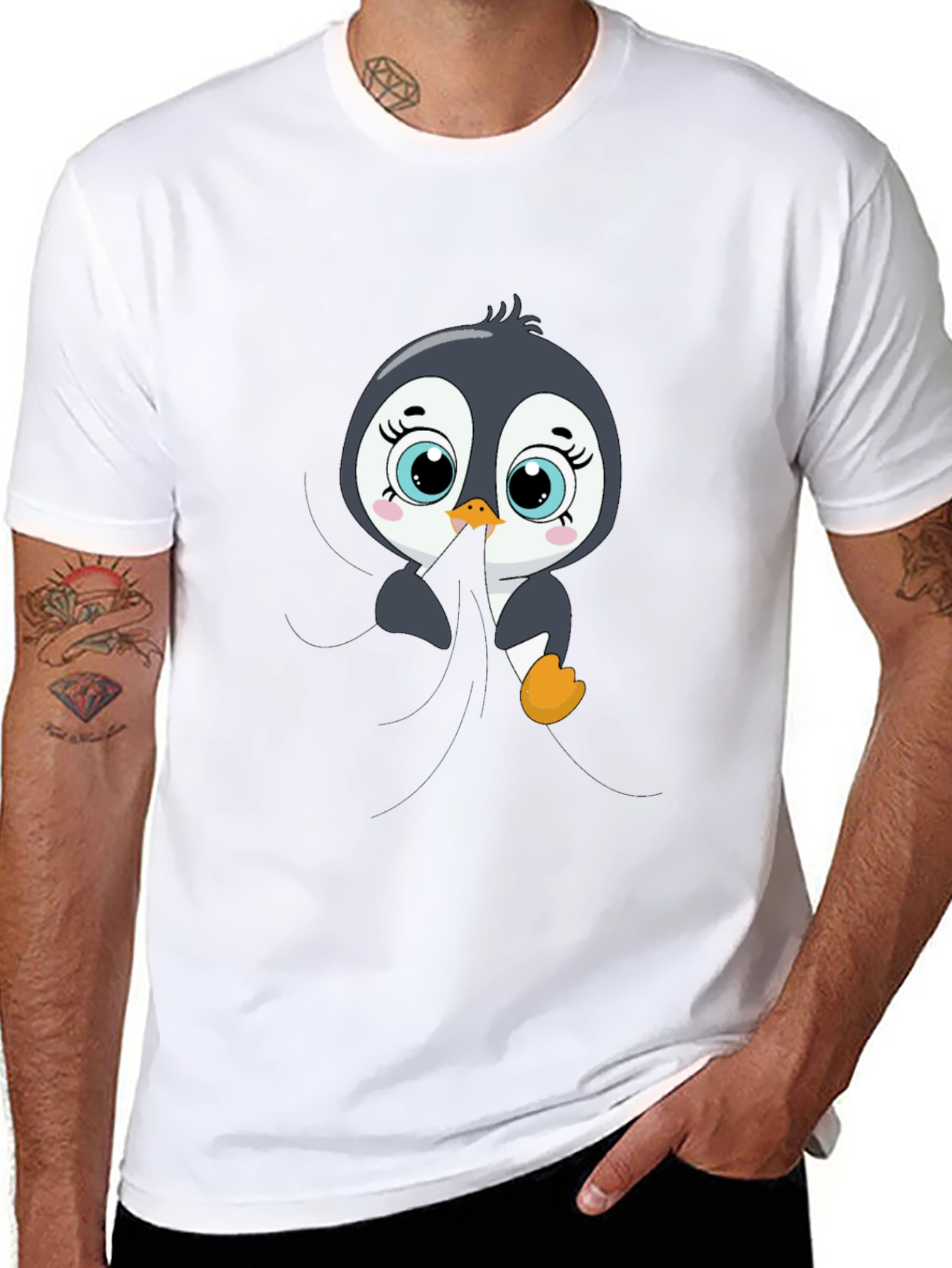 Cute Penguin Graphic T-Shirt