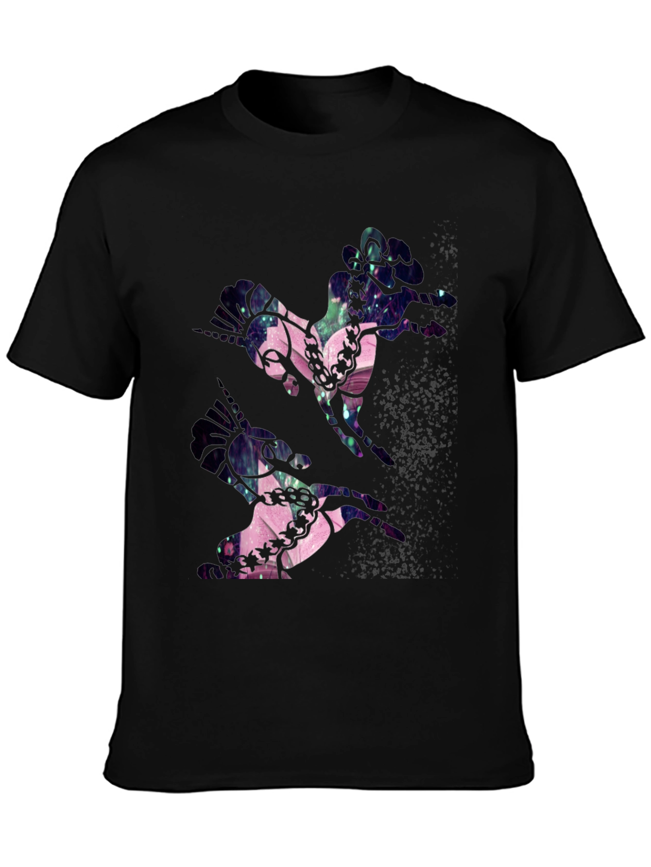 Abstract Unicorn Black T-Shirt