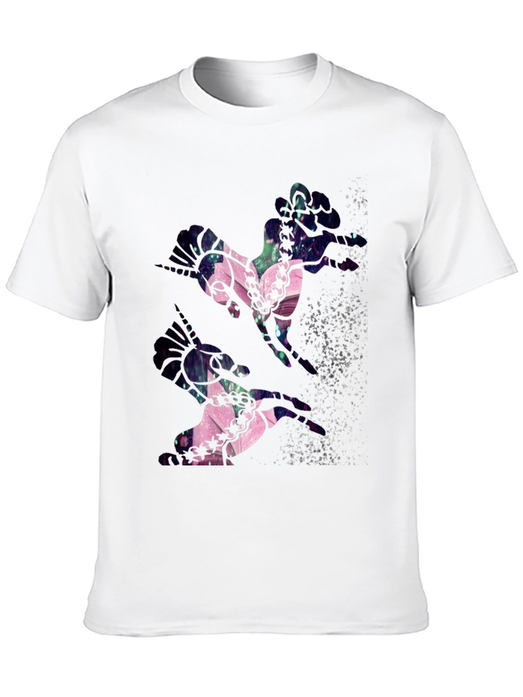 Abstract Unicorn Black T-Shirt