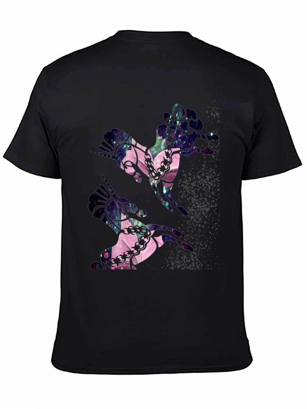 Abstract Unicorn Black T-Shirt