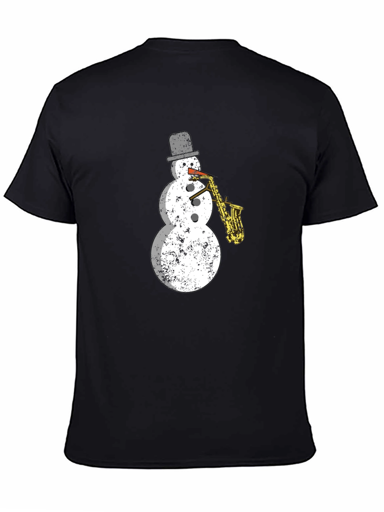 Snowman Saxophone T-Shirt - Holiday Cool!
