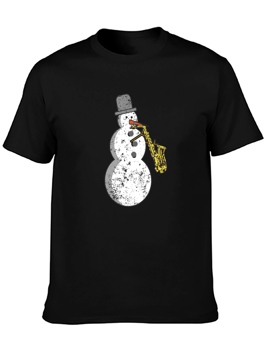 Snowman Saxophone T-Shirt - Holiday Cool!
