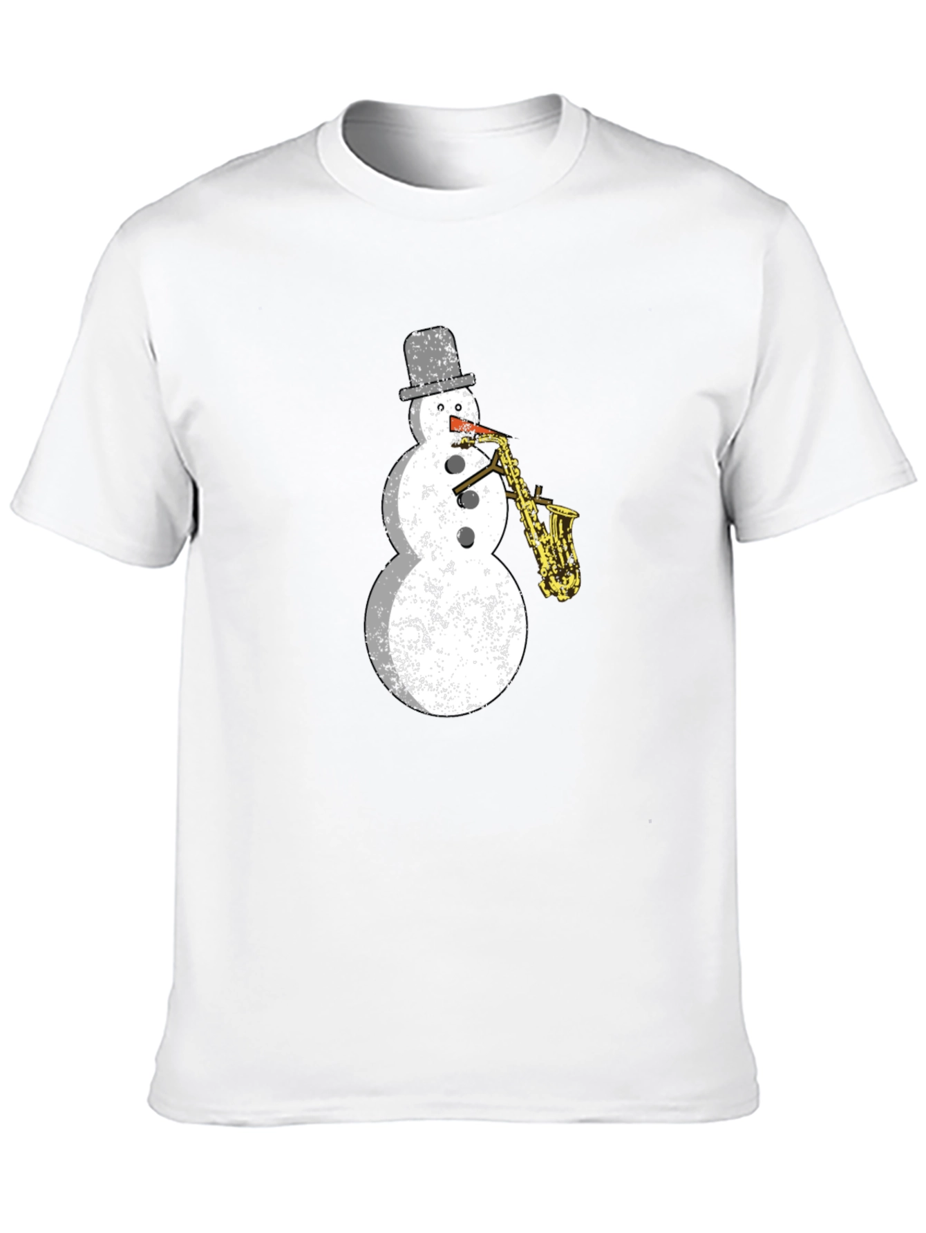 Snowman Saxophone T-Shirt - Holiday Cool!