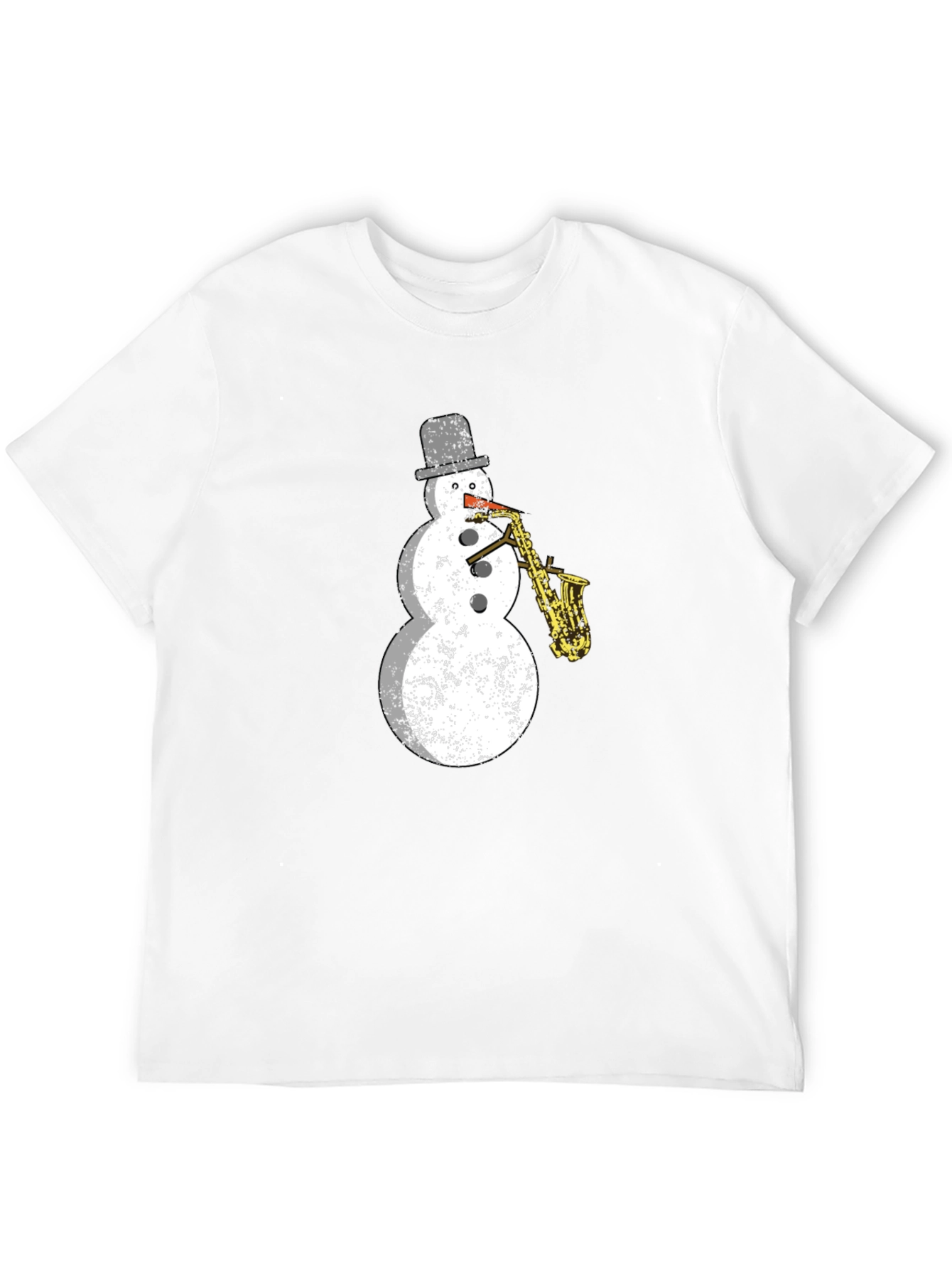 Snowman Saxophone T-Shirt - Holiday Cool!